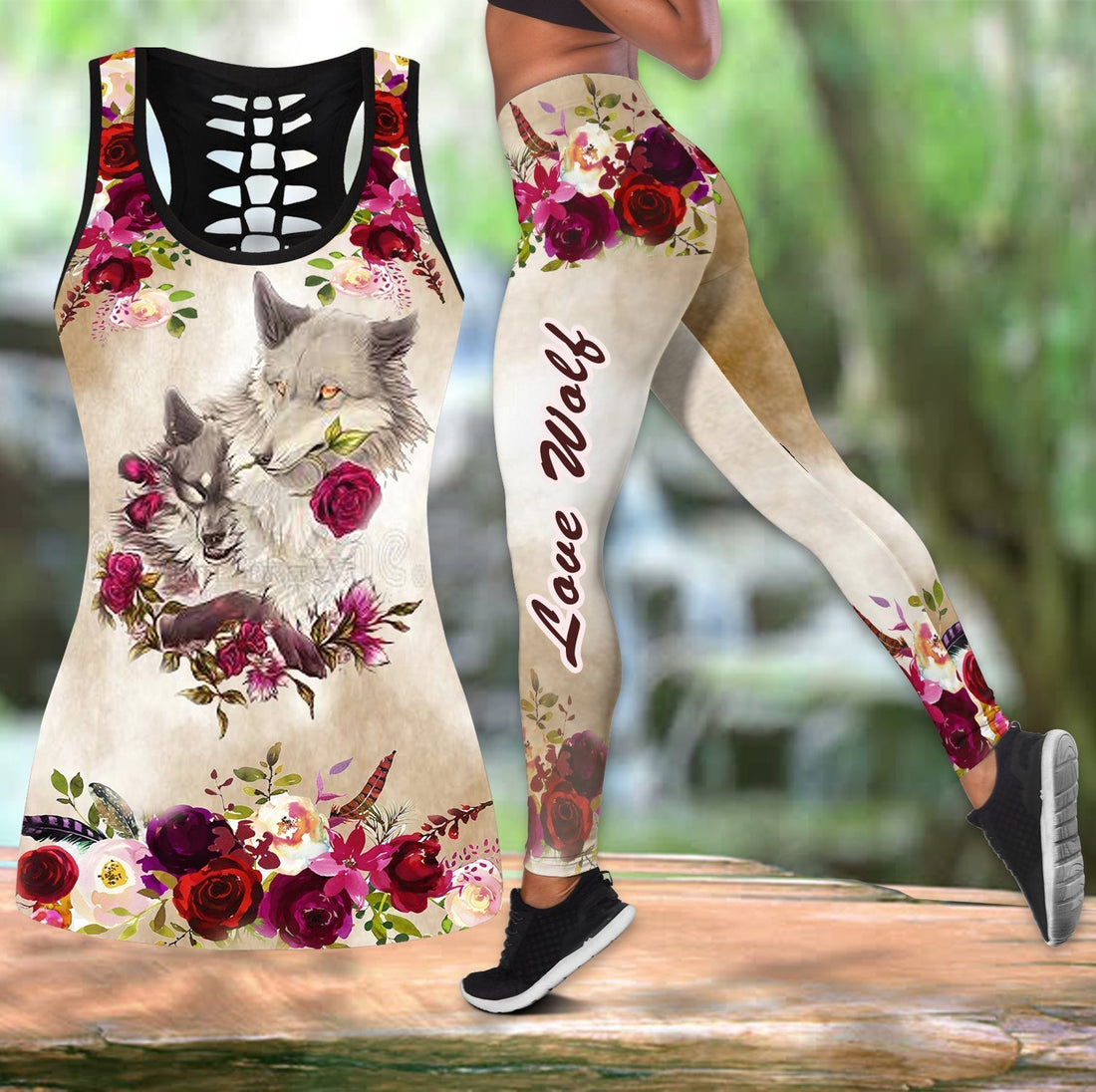Native American The Wolfs Hollow Tanktop Leggings Set LS01 LT10
