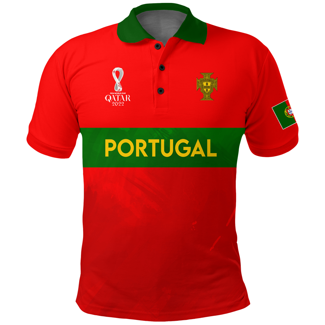 Custom Portugal Polo Shirt Football 2022 LT2