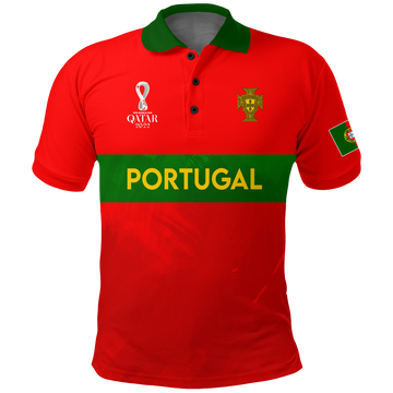 Custom Portugal Polo Shirt Football 2022 LT2