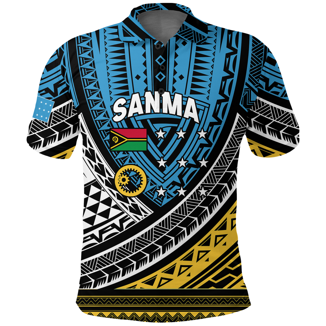 Custom Vanuatu Sanma Province Tribal Pattern Polo Shirt LT12
