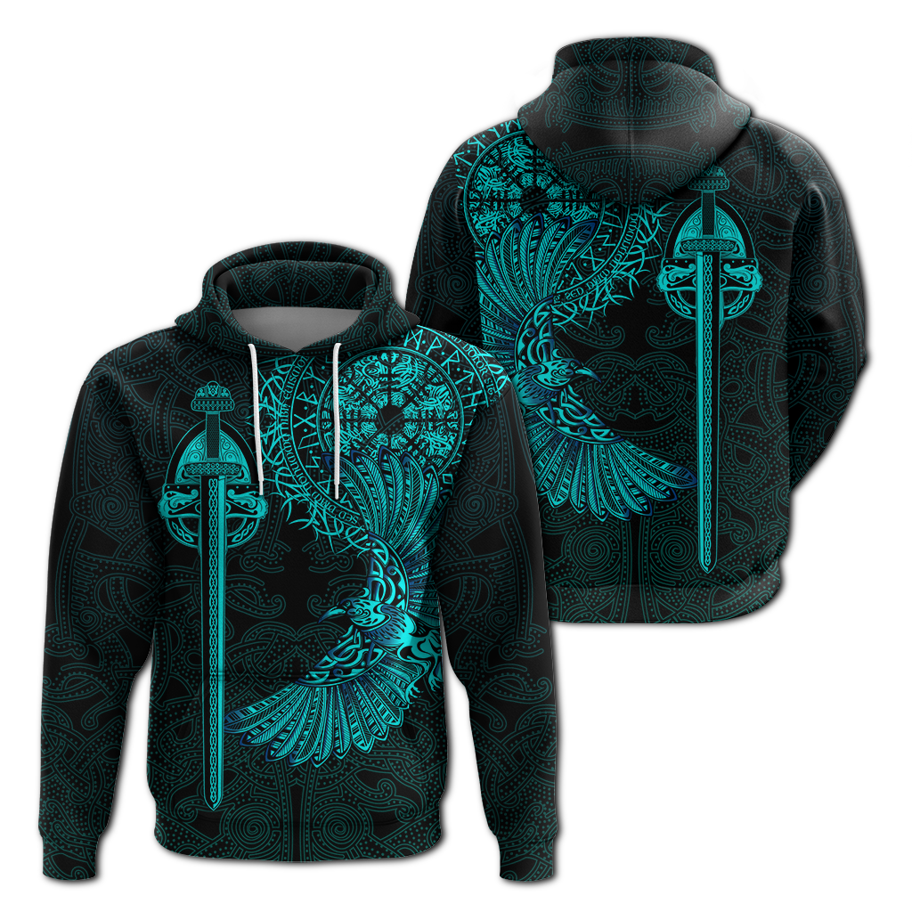 Viking Raven Tattoo Art Hoodie LT12