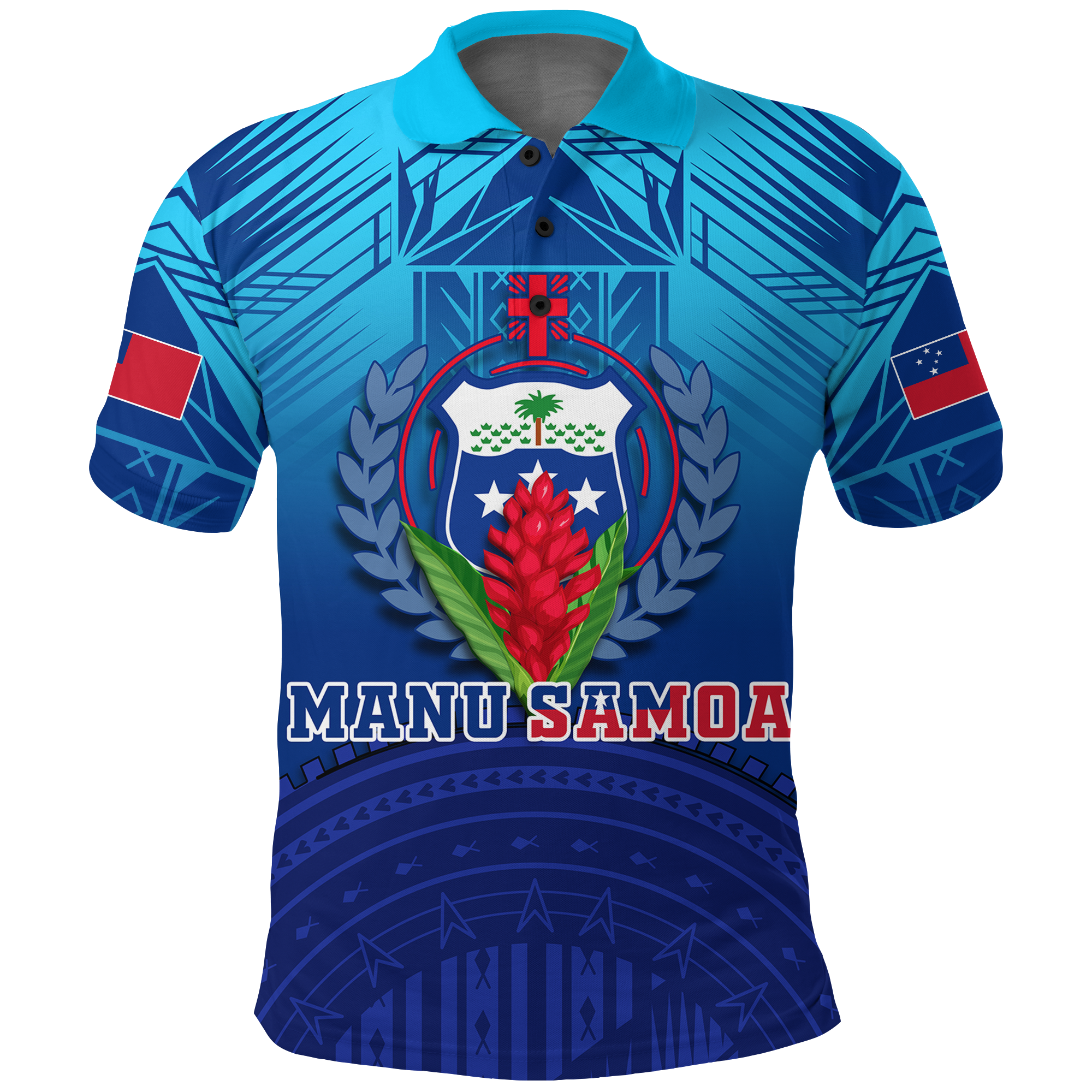 Custom Manu Samoa Legend Polo Shirt LT12