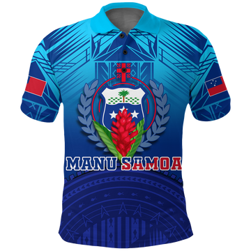 Custom Manu Samoa Legend Polo Shirt LT12
