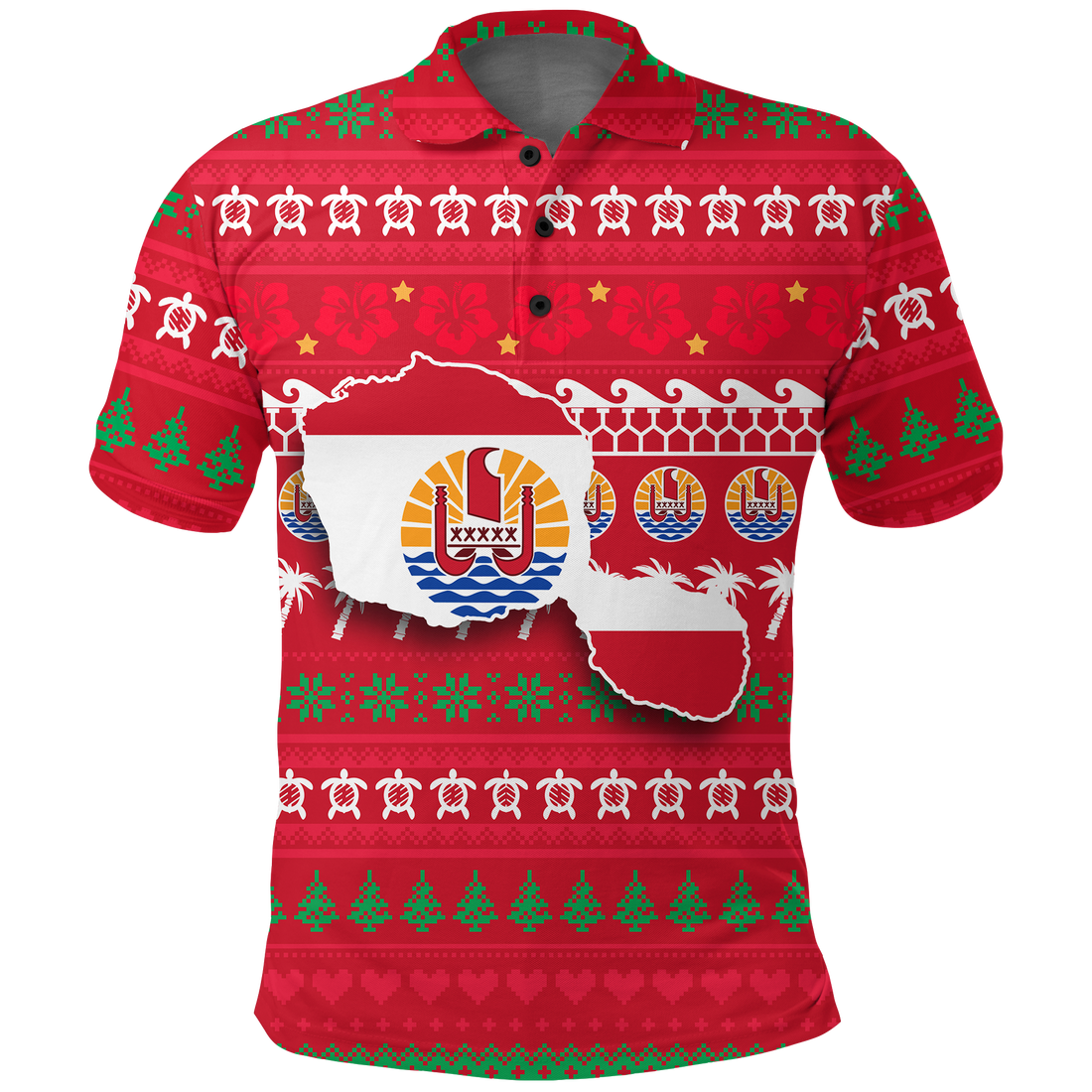 Tahiti Polo Shirt Christmas Ugly Christmas LT12