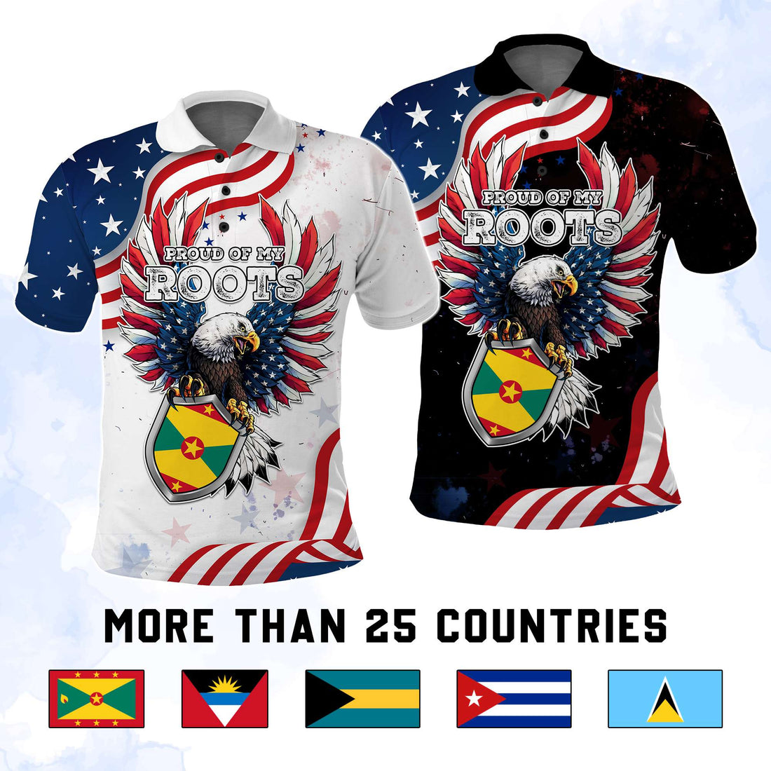 Custom Caribbean American Heritage Month Polo Shirt Proud Of My Roots CTM05