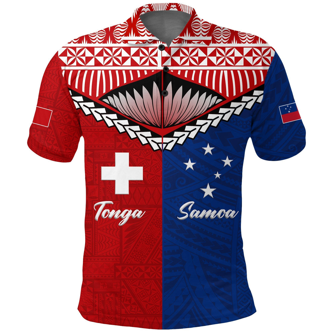 Tonga Combine Samoa Pride Polo Shirt LT12