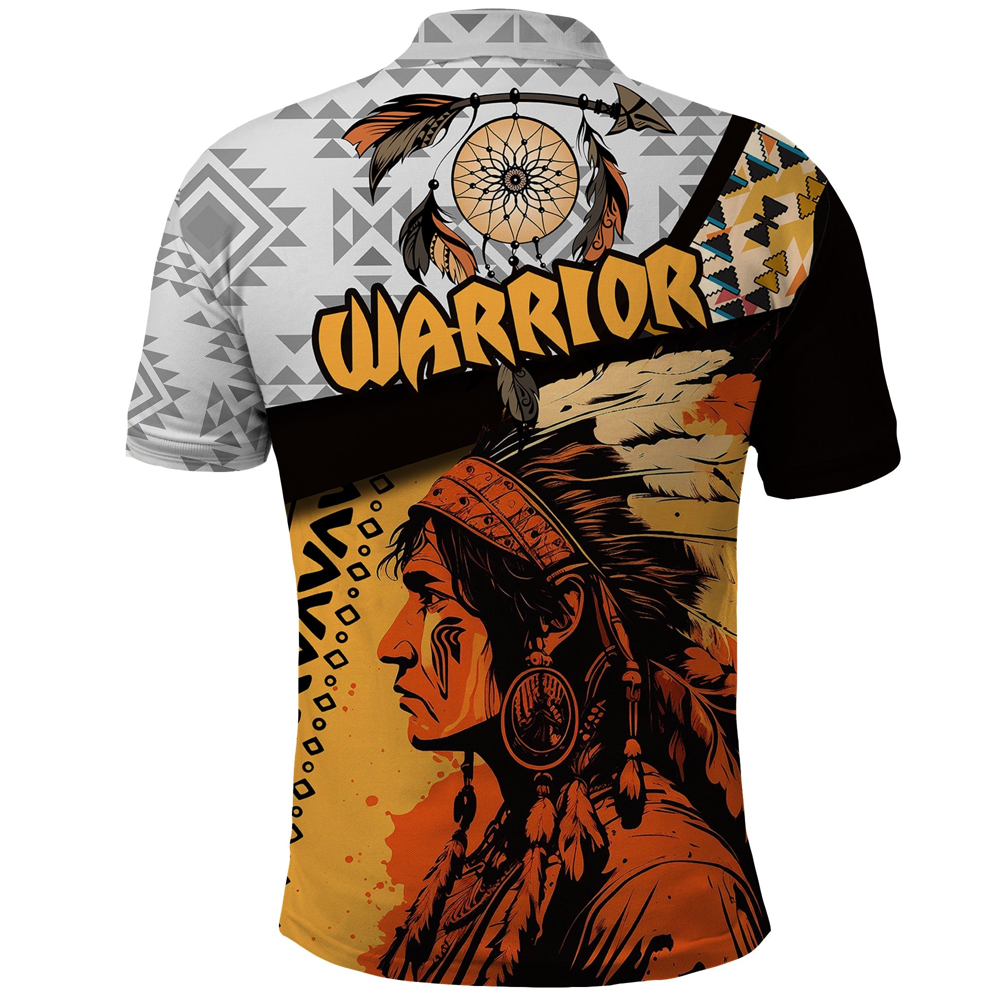 Native American Warrior Arrow Dreamcatcher African Pattern Polo Shirt TS04