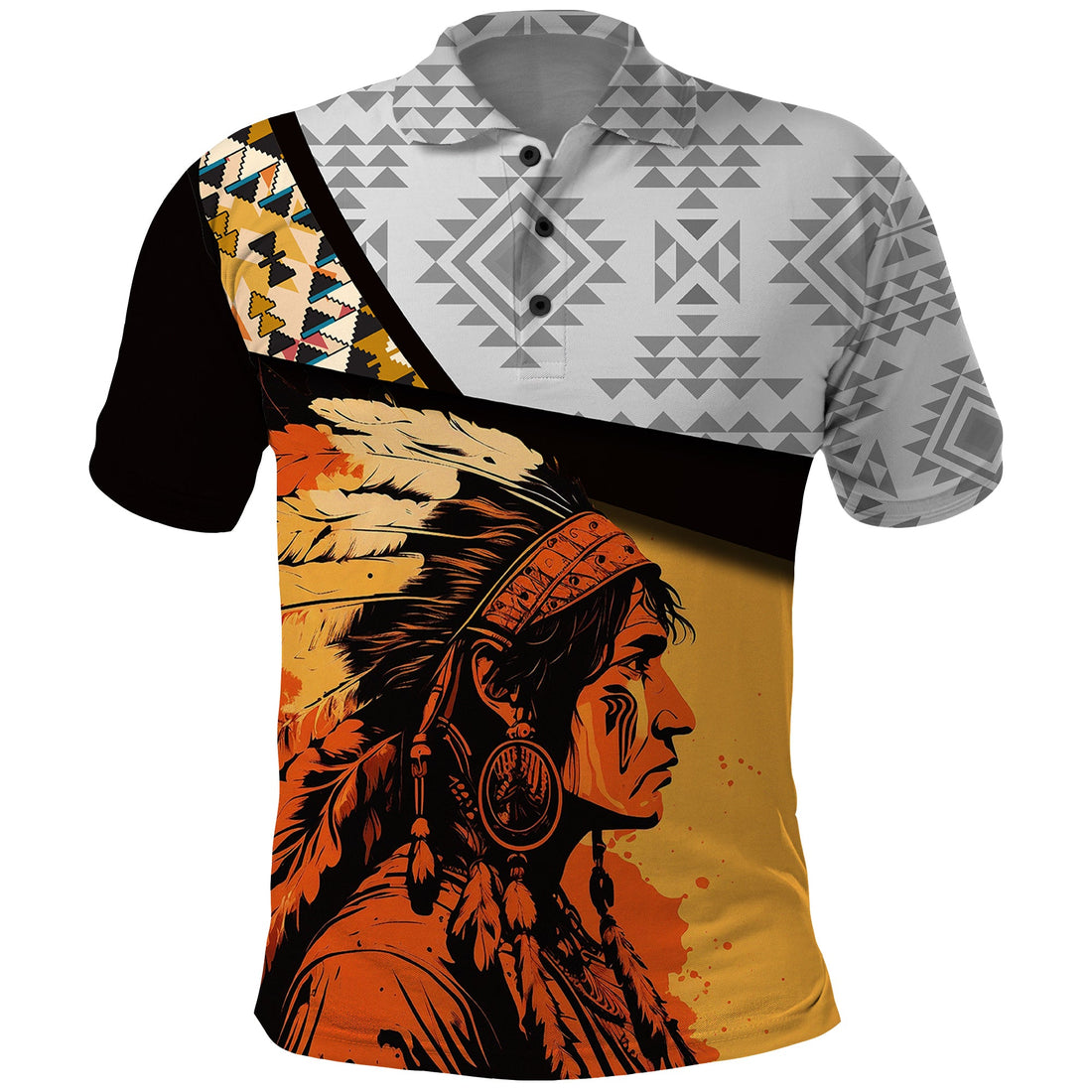 Native American Warrior Arrow Dreamcatcher African Pattern Polo Shirt TS04