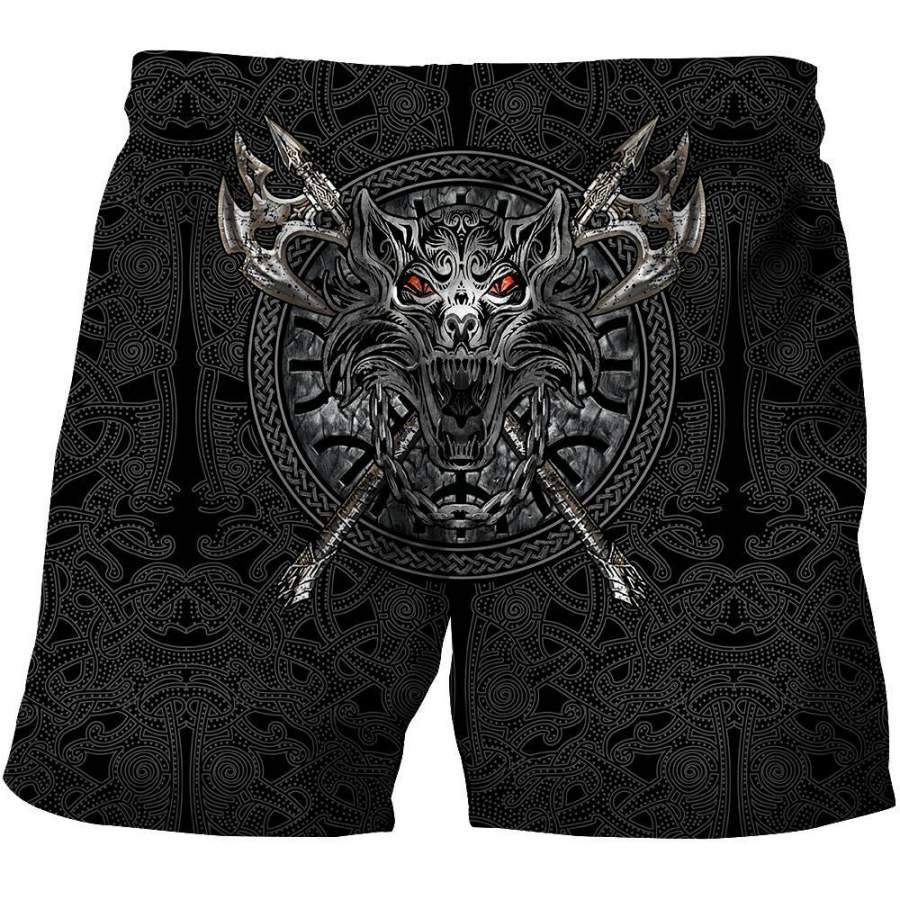 Viking Clothing Fenrir Viking Special Tattoo Shorts RLT12