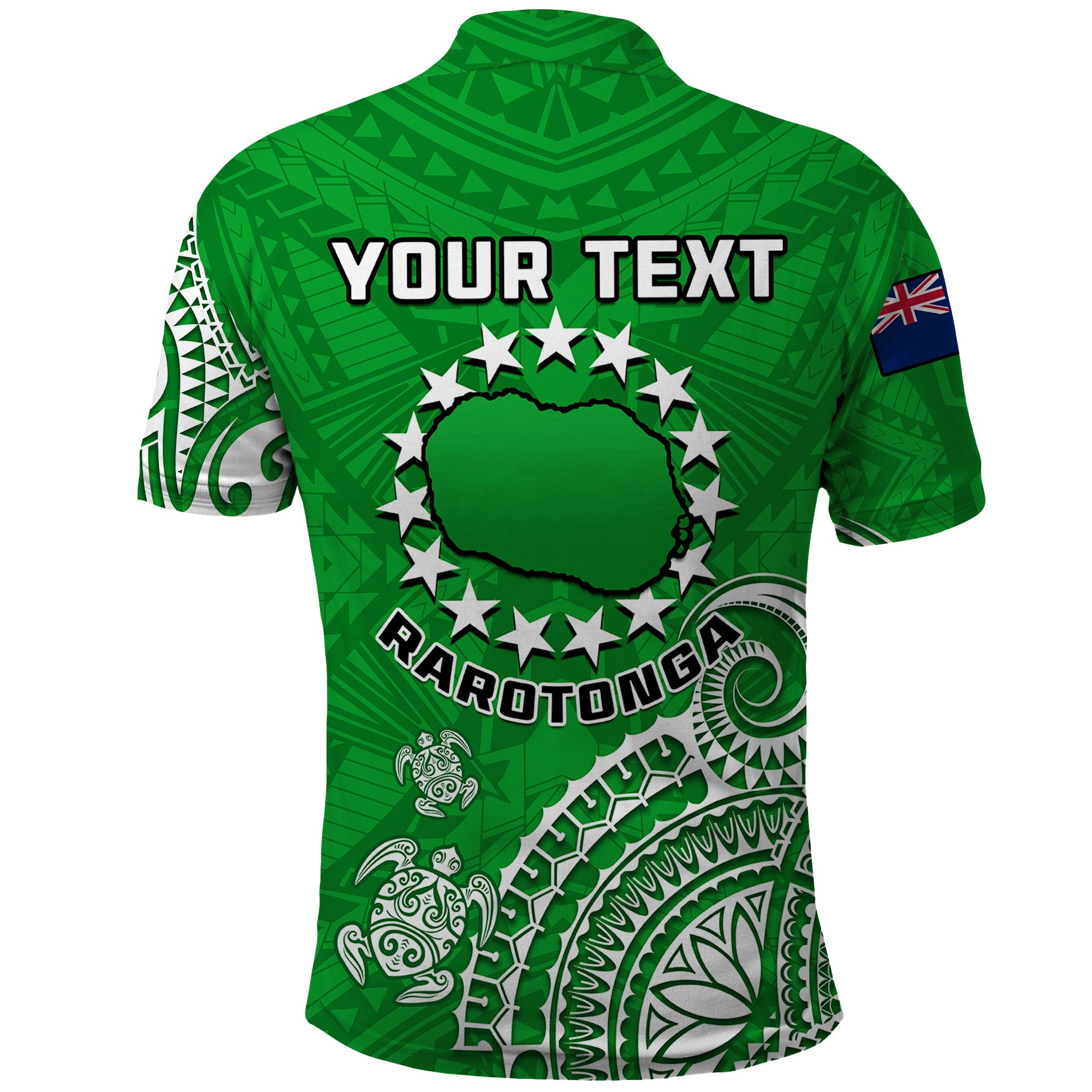 Custom Rarotonga Cook Islands Polynesian Turtle Art Polo Shirt LT14