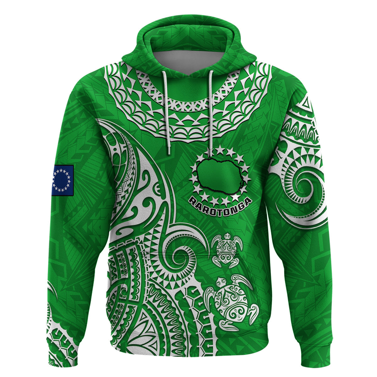 Custom Rarotonga Cook Islands Polynesian Turtle ArHoodie LT14
