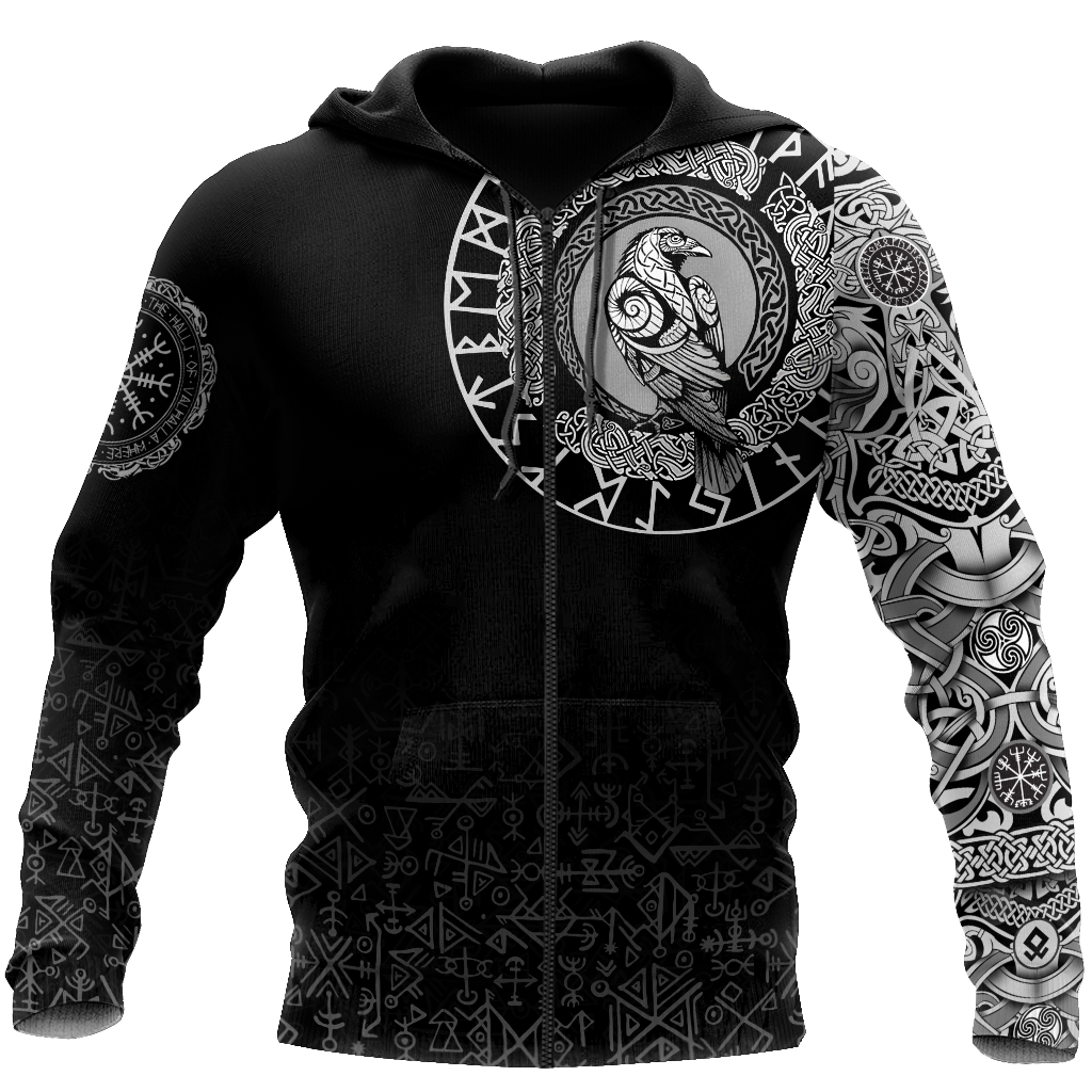 Viking Clothing Viking Raven Special Tattoo Hoodie RLT12