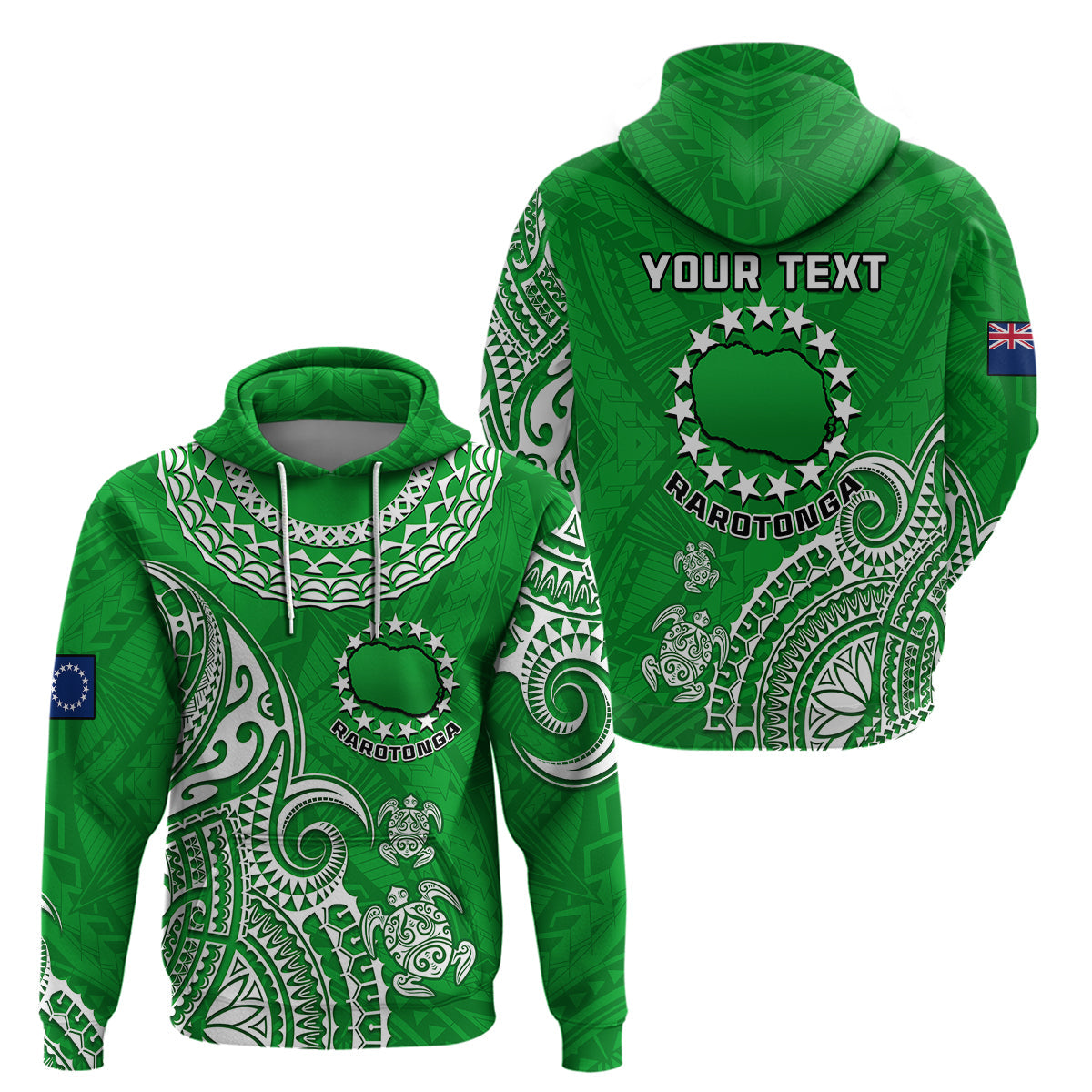 Custom Rarotonga Cook Islands Polynesian Turtle ArHoodie LT14