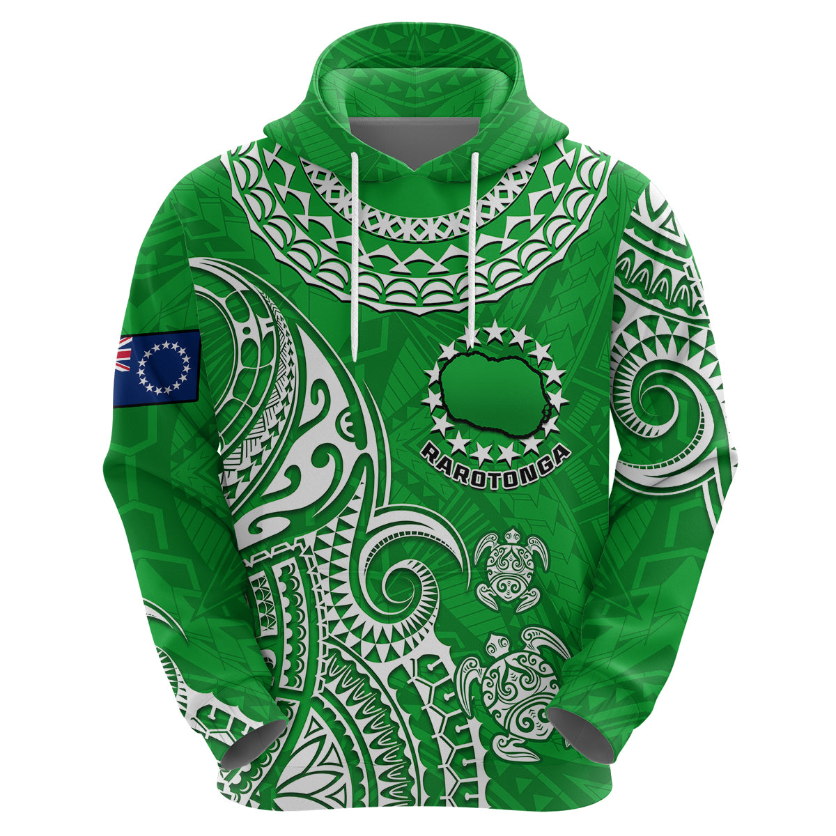 Custom Rarotonga Cook Islands Polynesian Turtle ArHoodie LT14