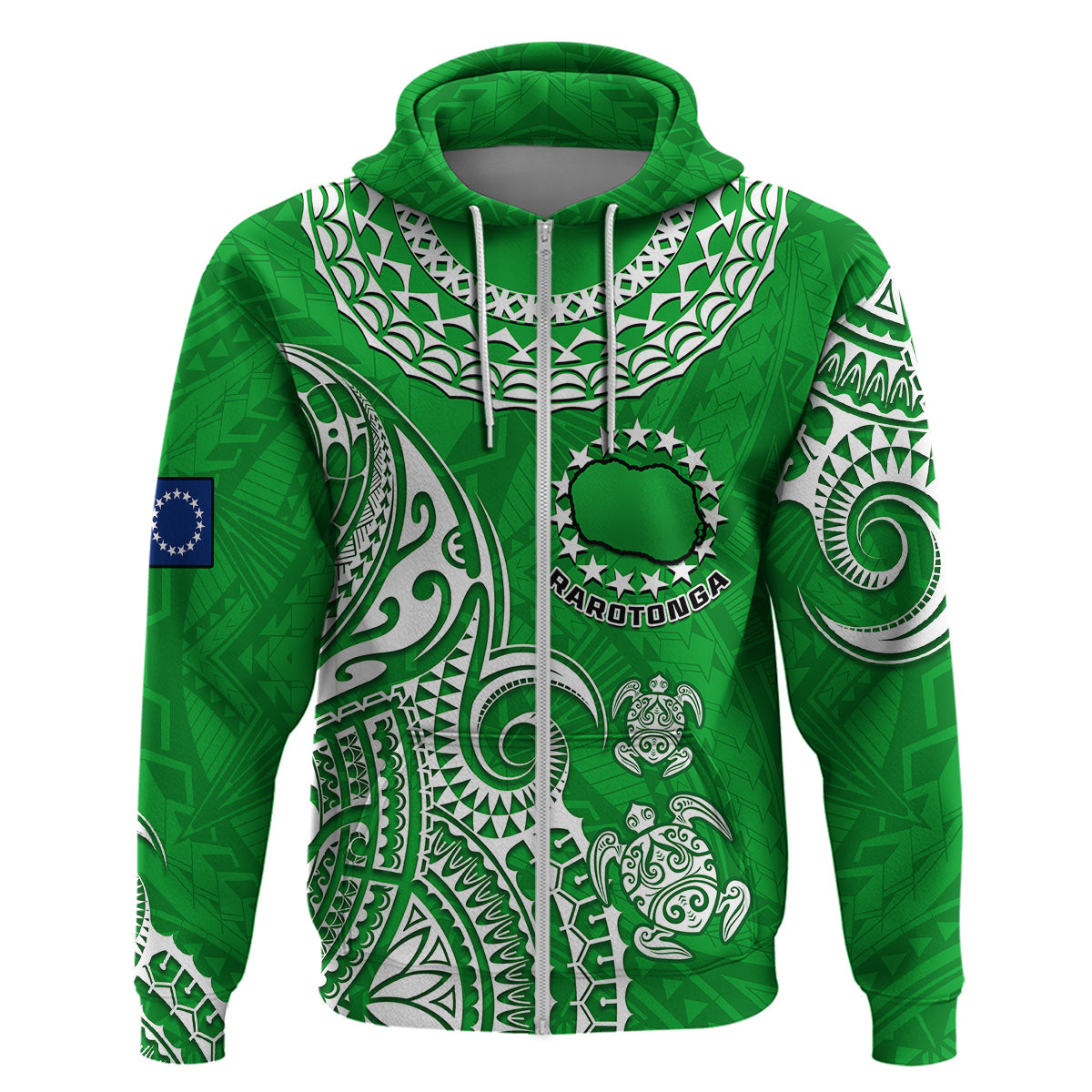 Custom Rarotonga Cook Islands Polynesian Turtle ArHoodie LT14
