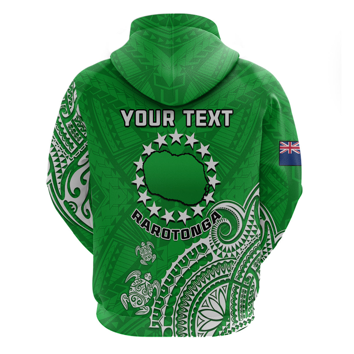 Custom Rarotonga Cook Islands Polynesian Turtle ArHoodie LT14