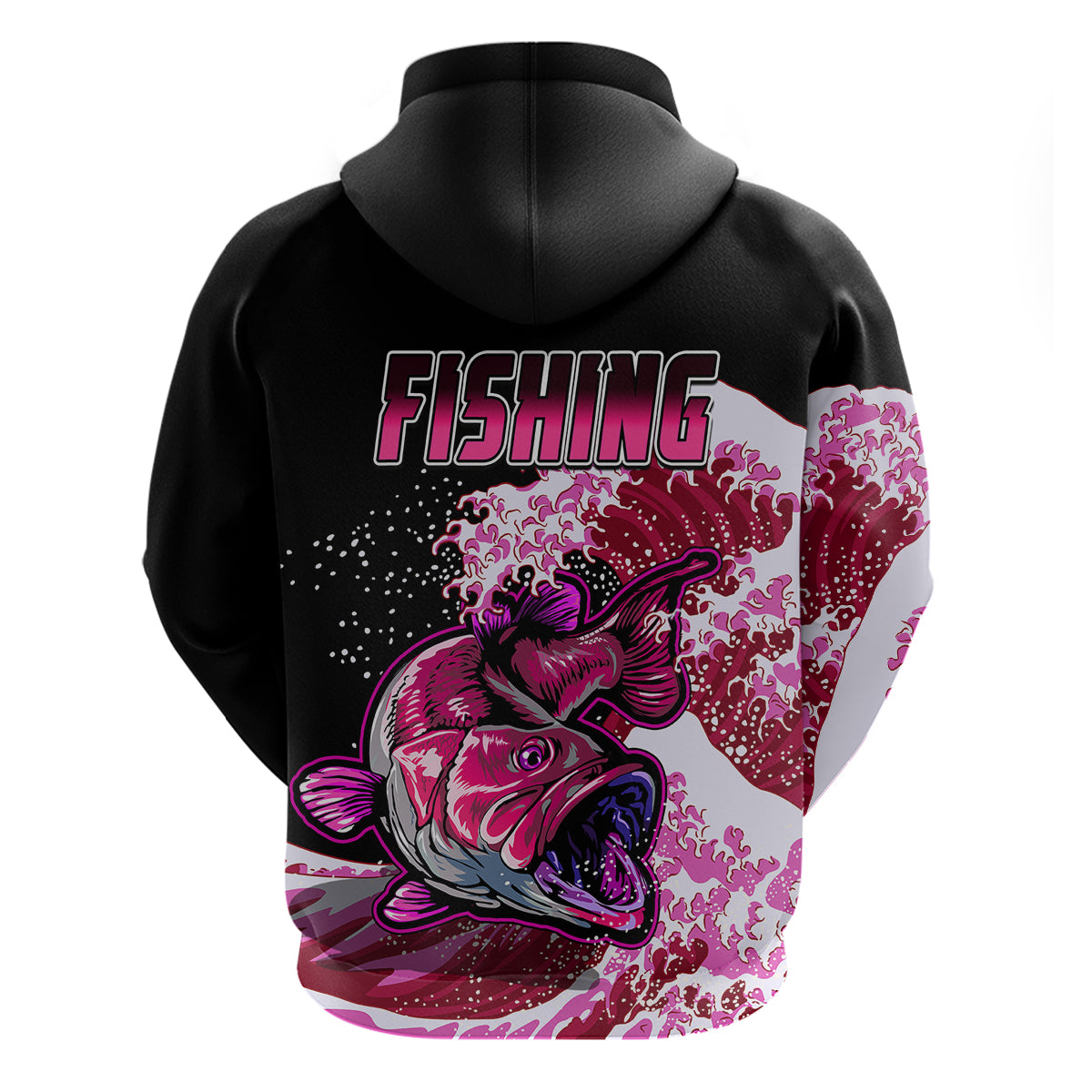 Largemouth Bass Fishing Pink Hoodie LT9