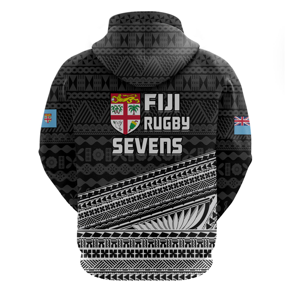 Fiji Sevens Rugby Fijian 7s Black Tapa Polynesian ArHoodie LT14