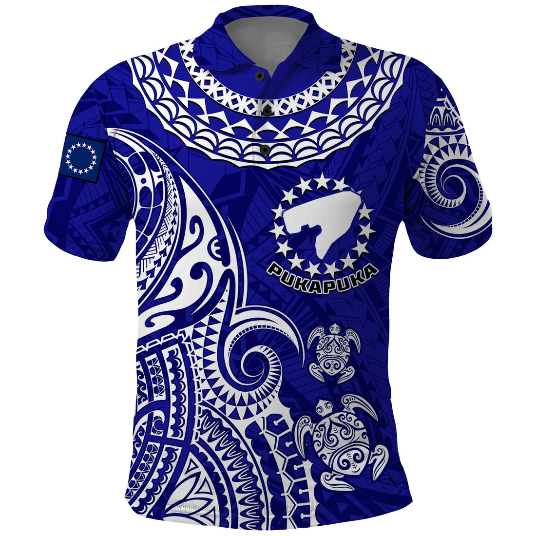 Custom Pukapuka Cook Islands Polynesian Turtle Art Polo Shirt LT14