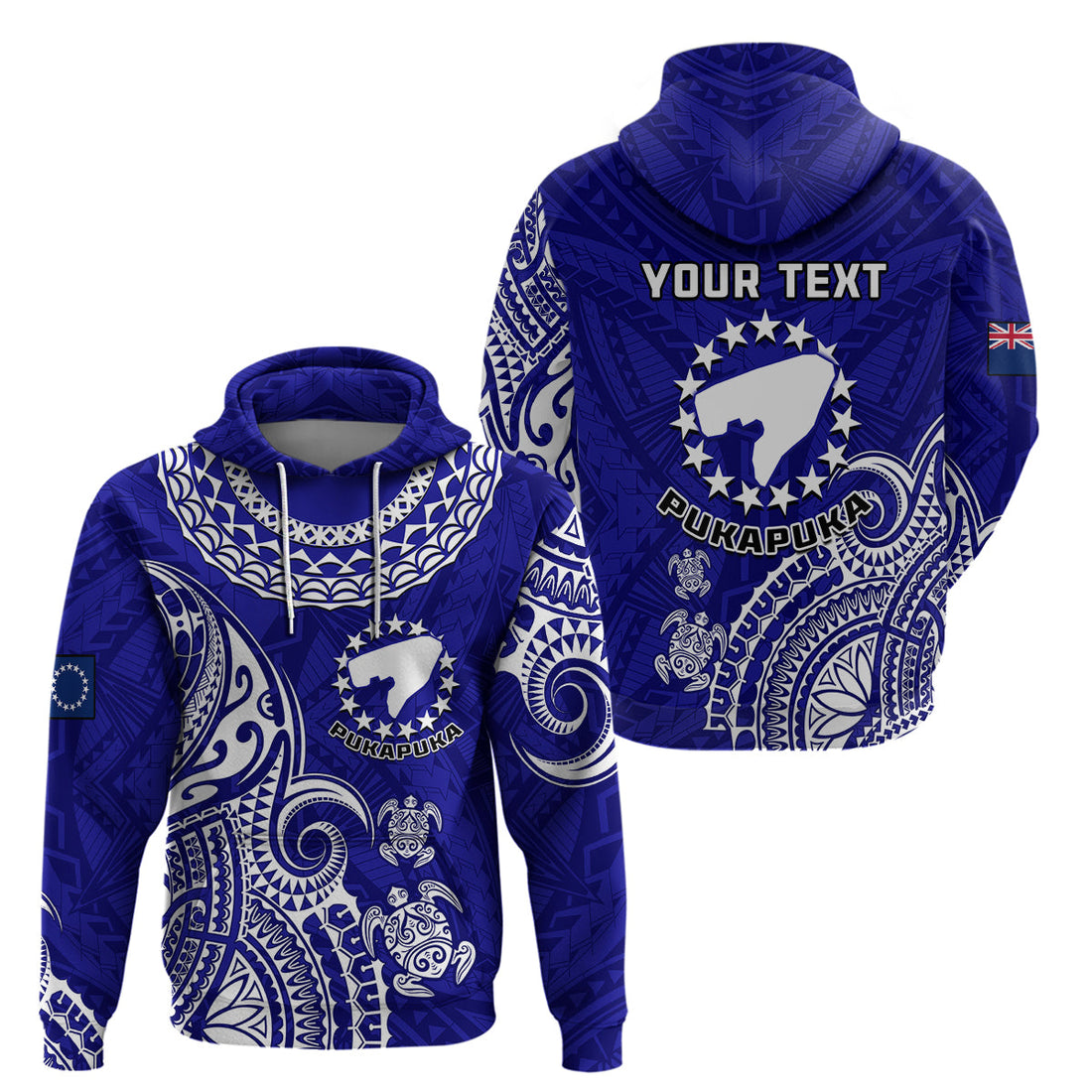 Custom Pukapuka Cook Islands Polynesian Turtle ArHoodie LT14