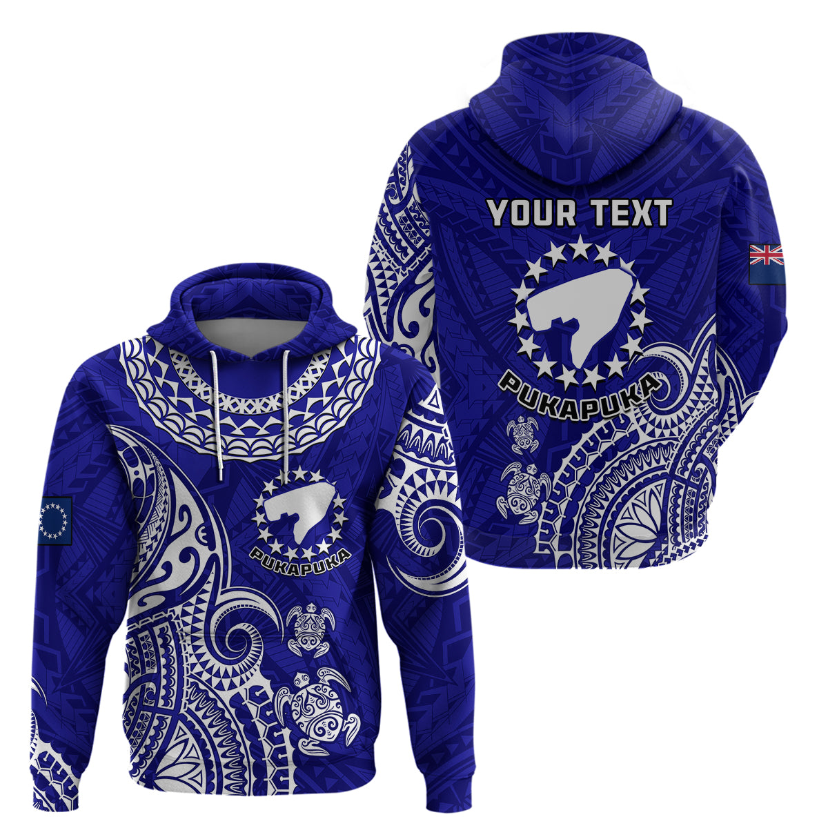 Custom Pukapuka Cook Islands Polynesian Turtle ArHoodie LT14