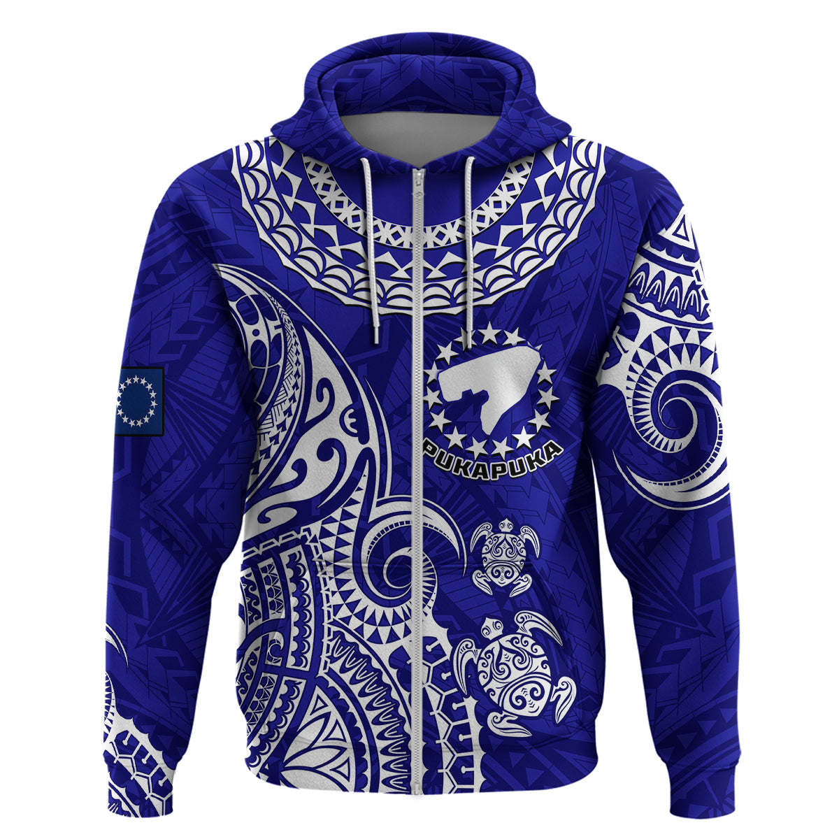 Custom Pukapuka Cook Islands Polynesian Turtle ArHoodie LT14