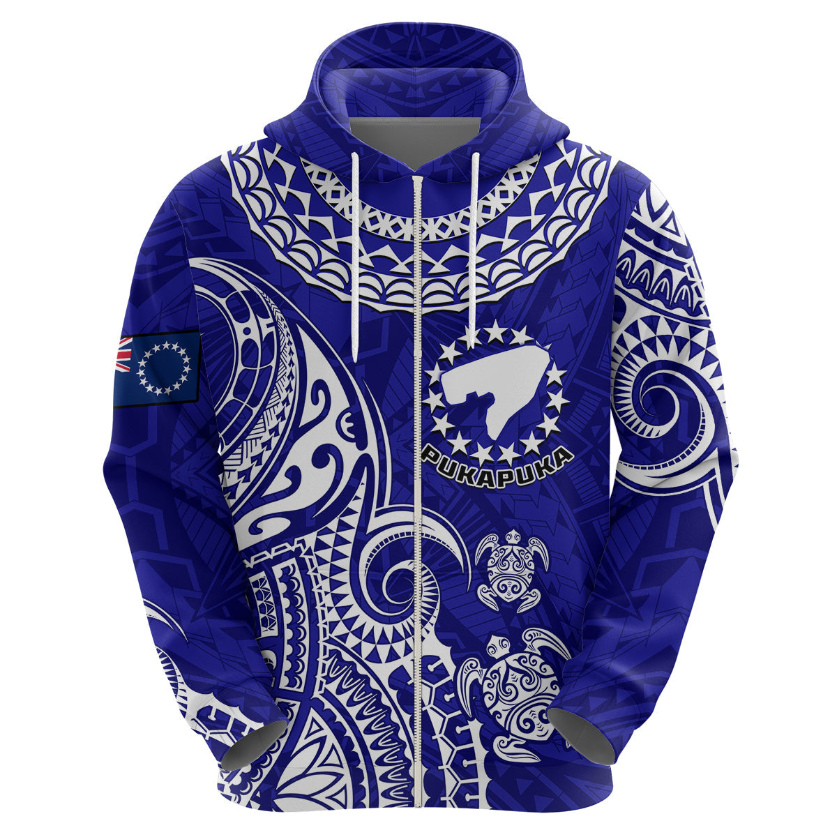 Custom Pukapuka Cook Islands Polynesian Turtle ArHoodie LT14