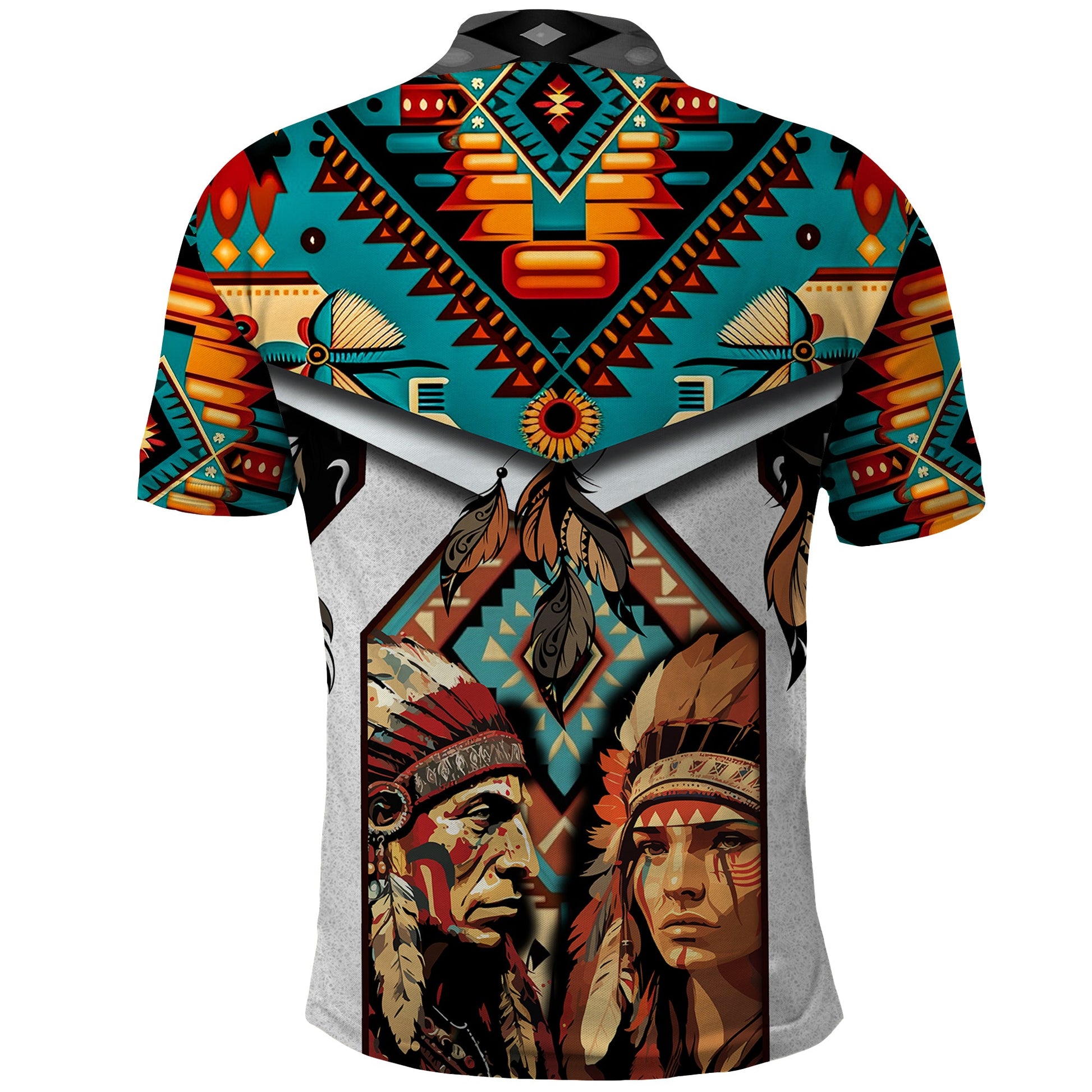 Native American Indian Indigenous Mix African Art Polo Shirt TS04