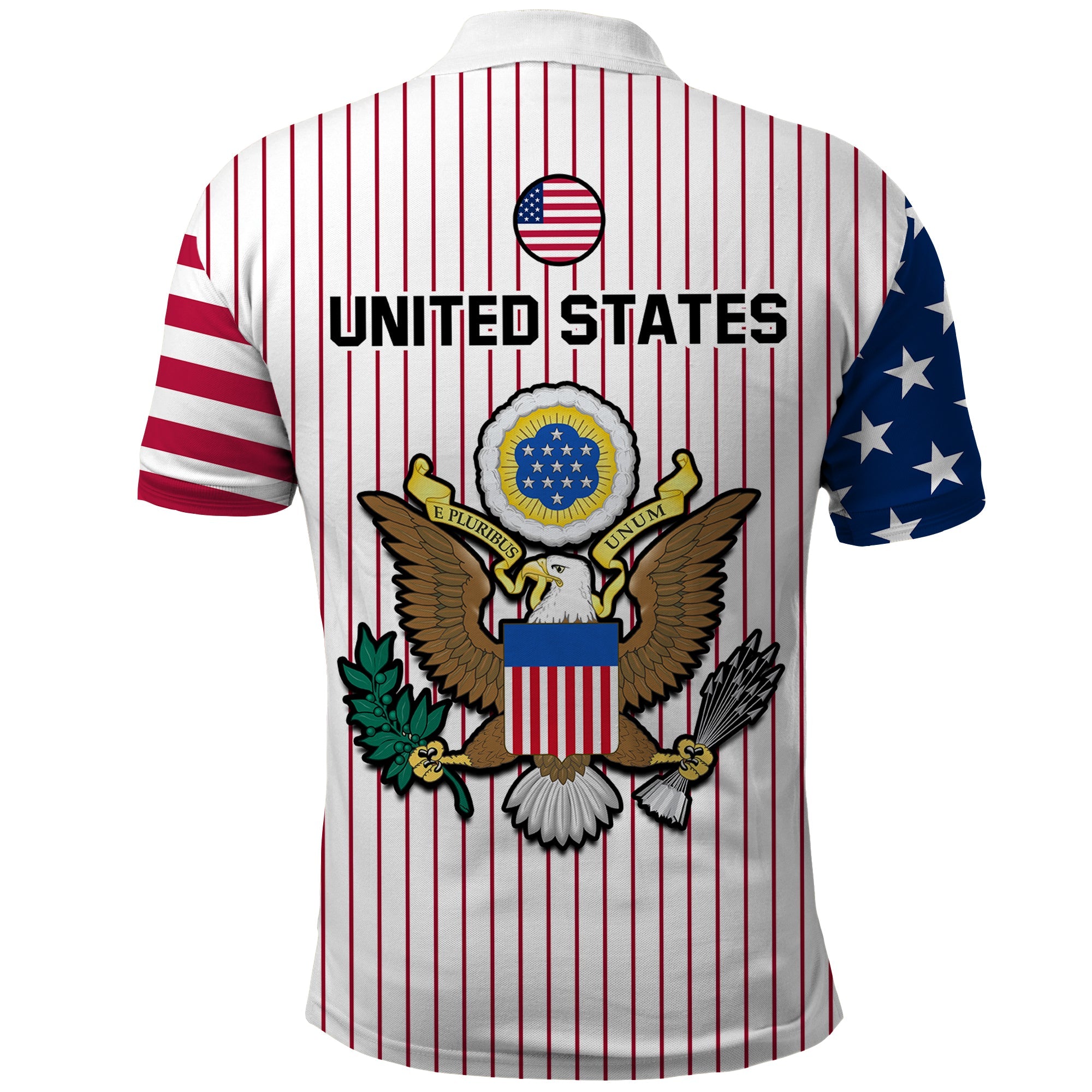 United States 2023 Baseball USA Polo Shirt Coat Of Arms LT14