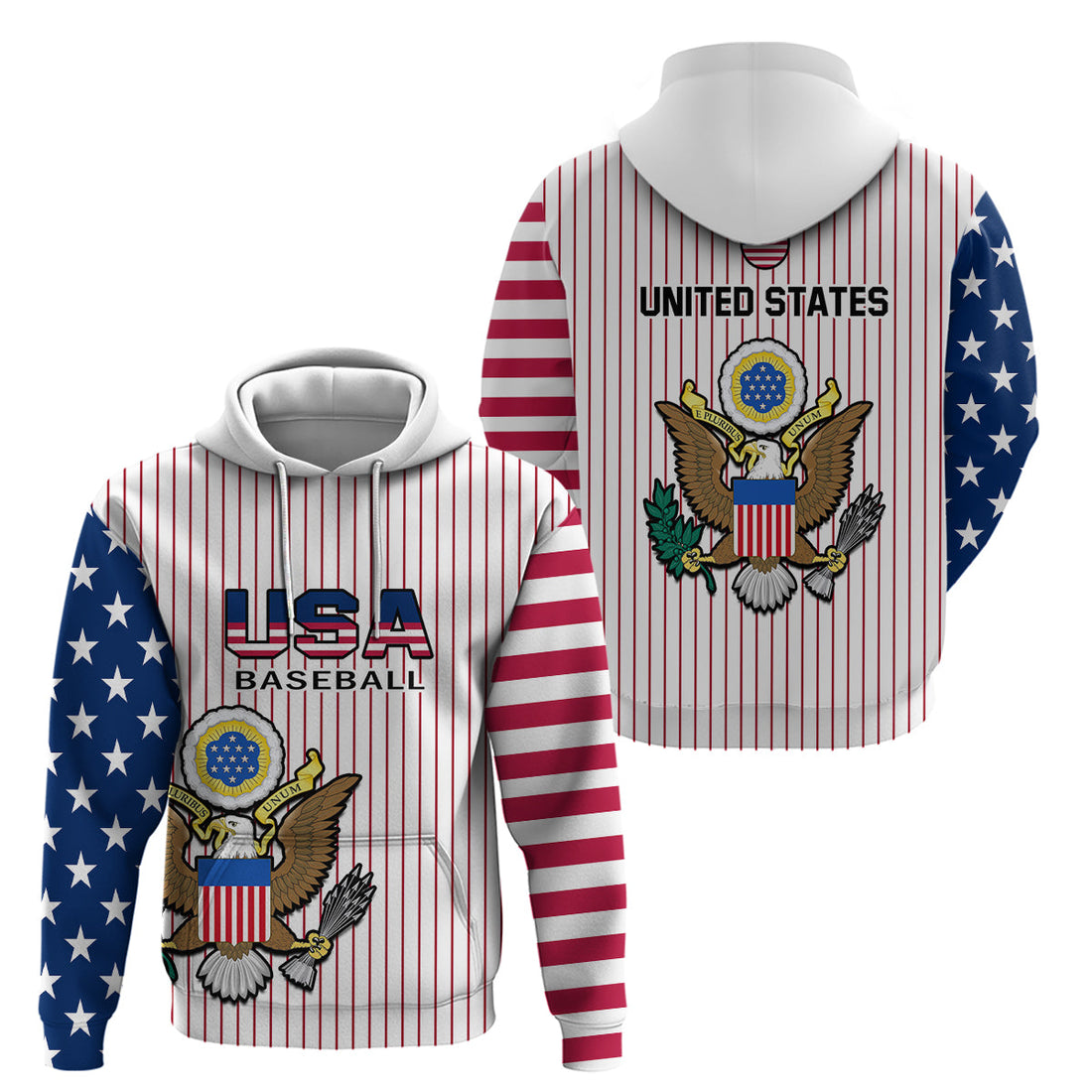 United States 2023 Baseball USA Hoodie Coat Of Arms LT14