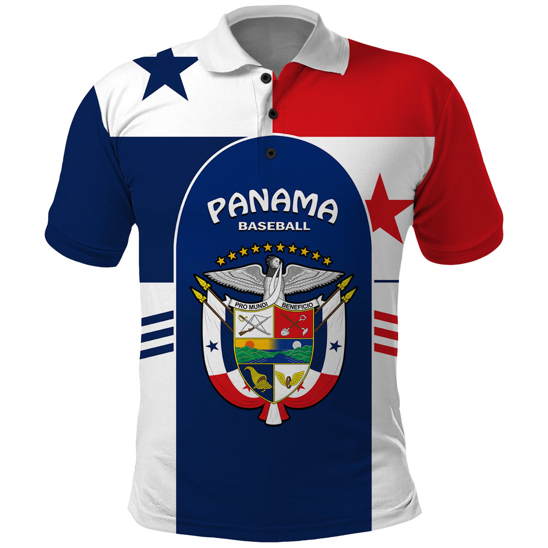 (Custom Text And Number) Panama 2023 Baseball Flag Sporty Version Polo Shirt LT14