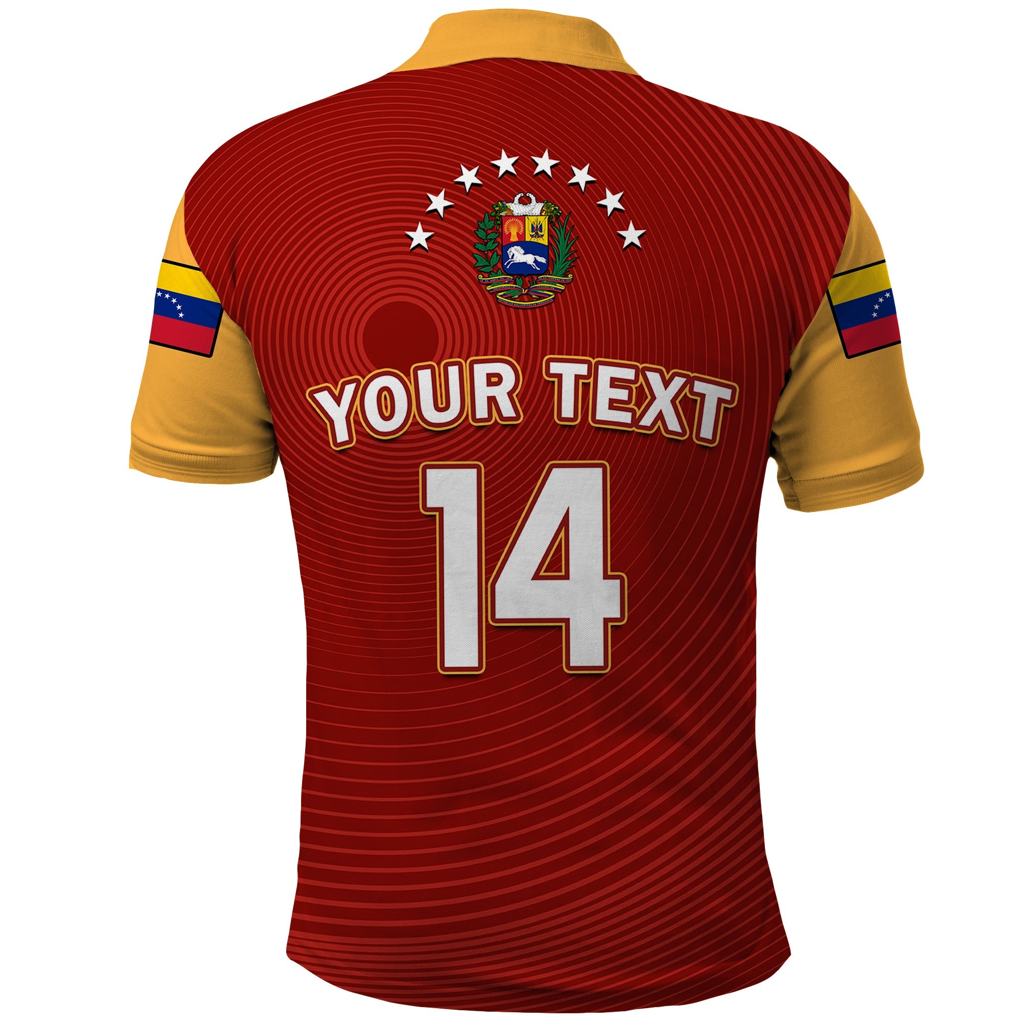 (Custom Text And Number) Venezuela 2023 Baseball Mix Polo Shirt Coat Of Arms LT14