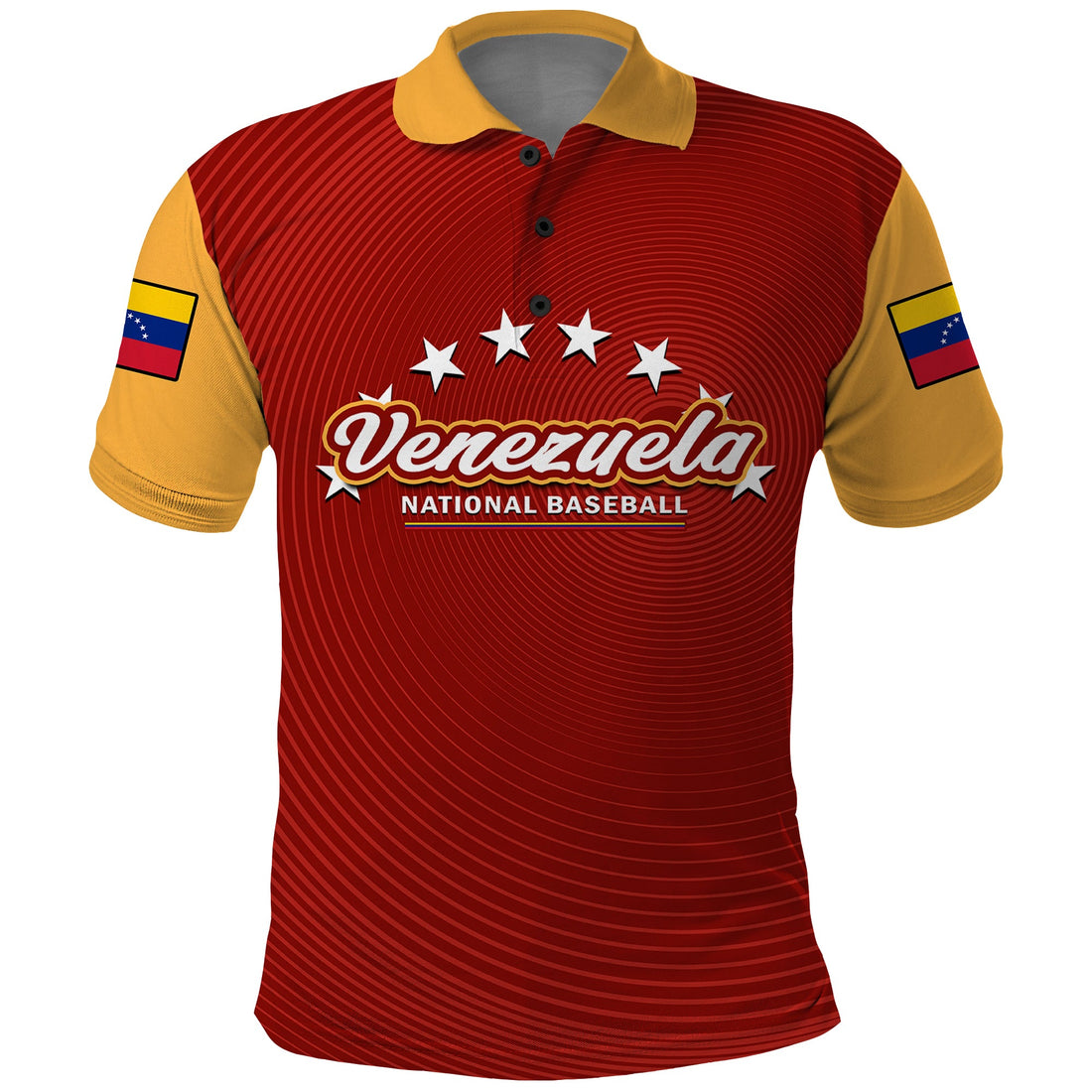 (Custom Text And Number) Venezuela 2023 Baseball Mix Polo Shirt Coat Of Arms LT14