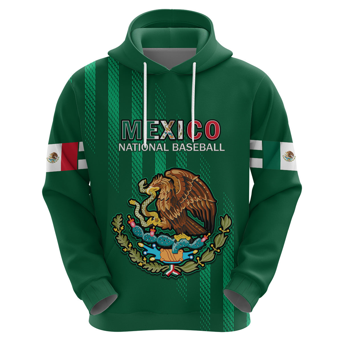 Custom Mexico 2023 Baseball Mix Hoodie Coat Of Arms LT14