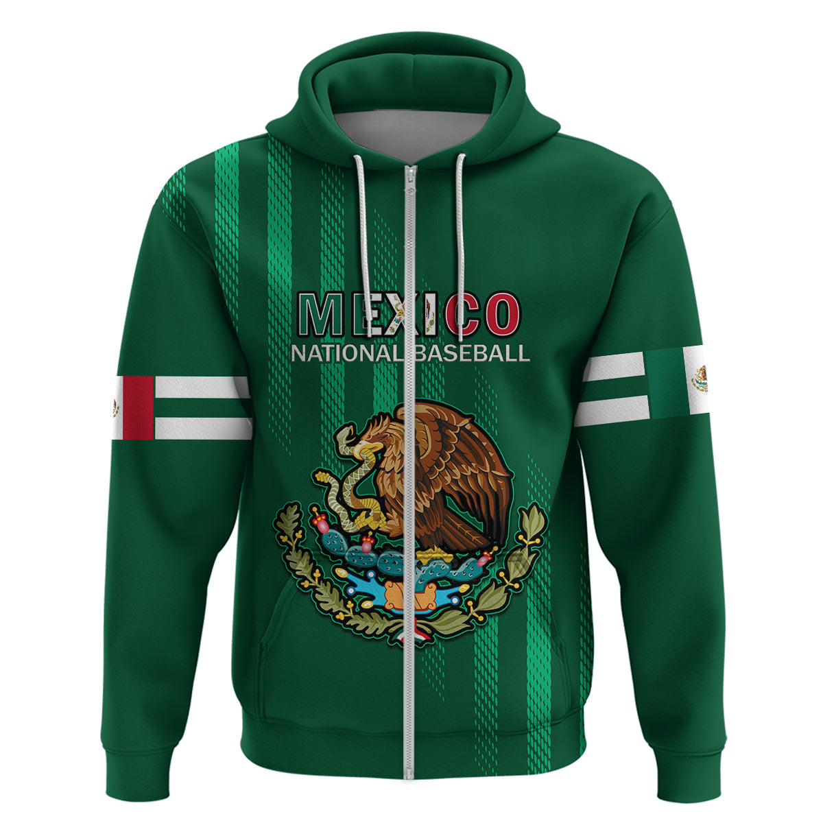 Custom Mexico 2023 Baseball Mix Hoodie Coat Of Arms LT14