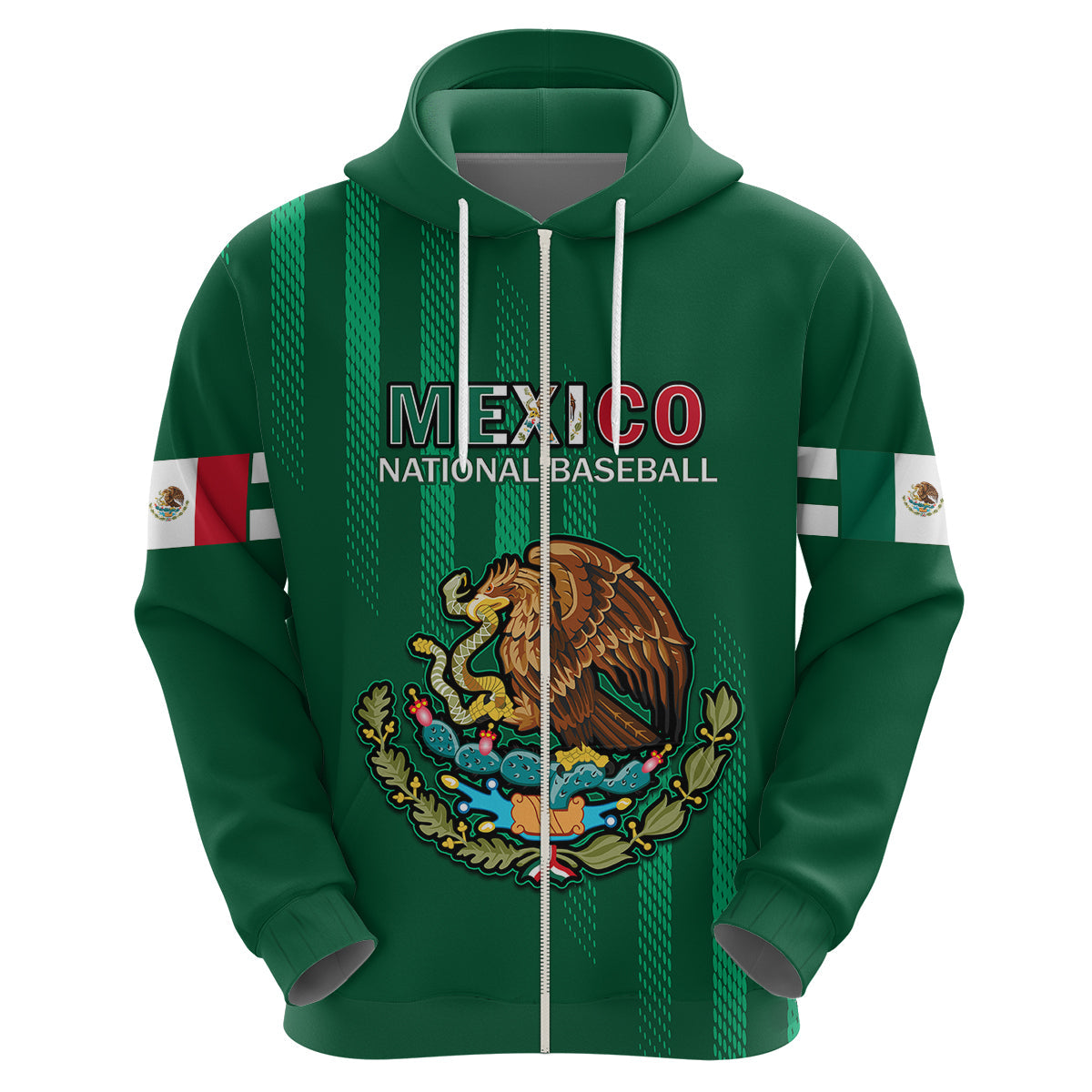 Custom Mexico 2023 Baseball Mix Hoodie Coat Of Arms LT14