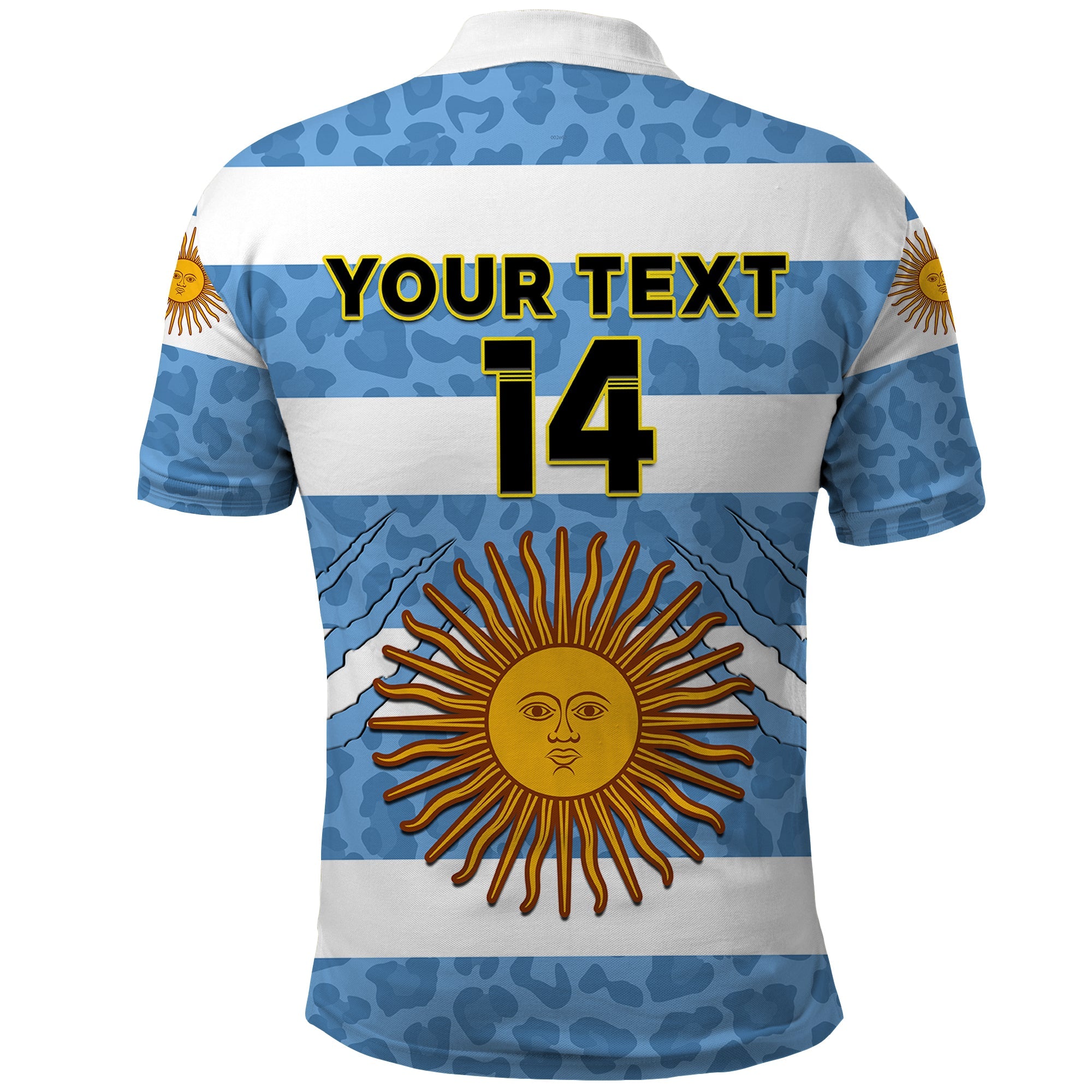 (Custom Text And Number) Argentina Rugby 7s Vamos Pumas Polo Shirt LT14