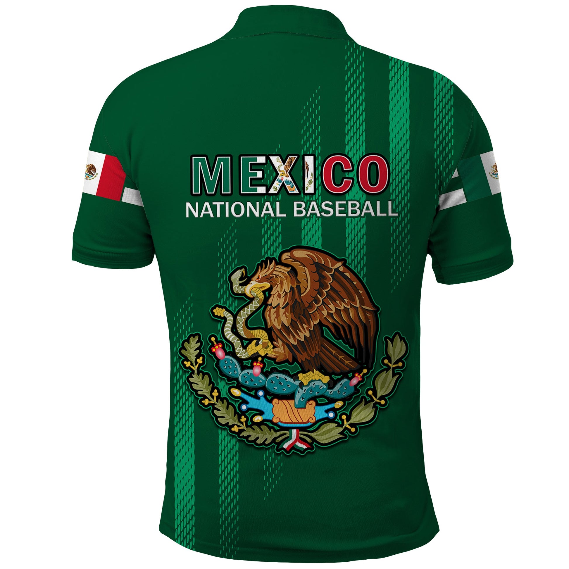 Mexico 2023 Baseball Mix Polo Shirt Coat Of Arms LT14