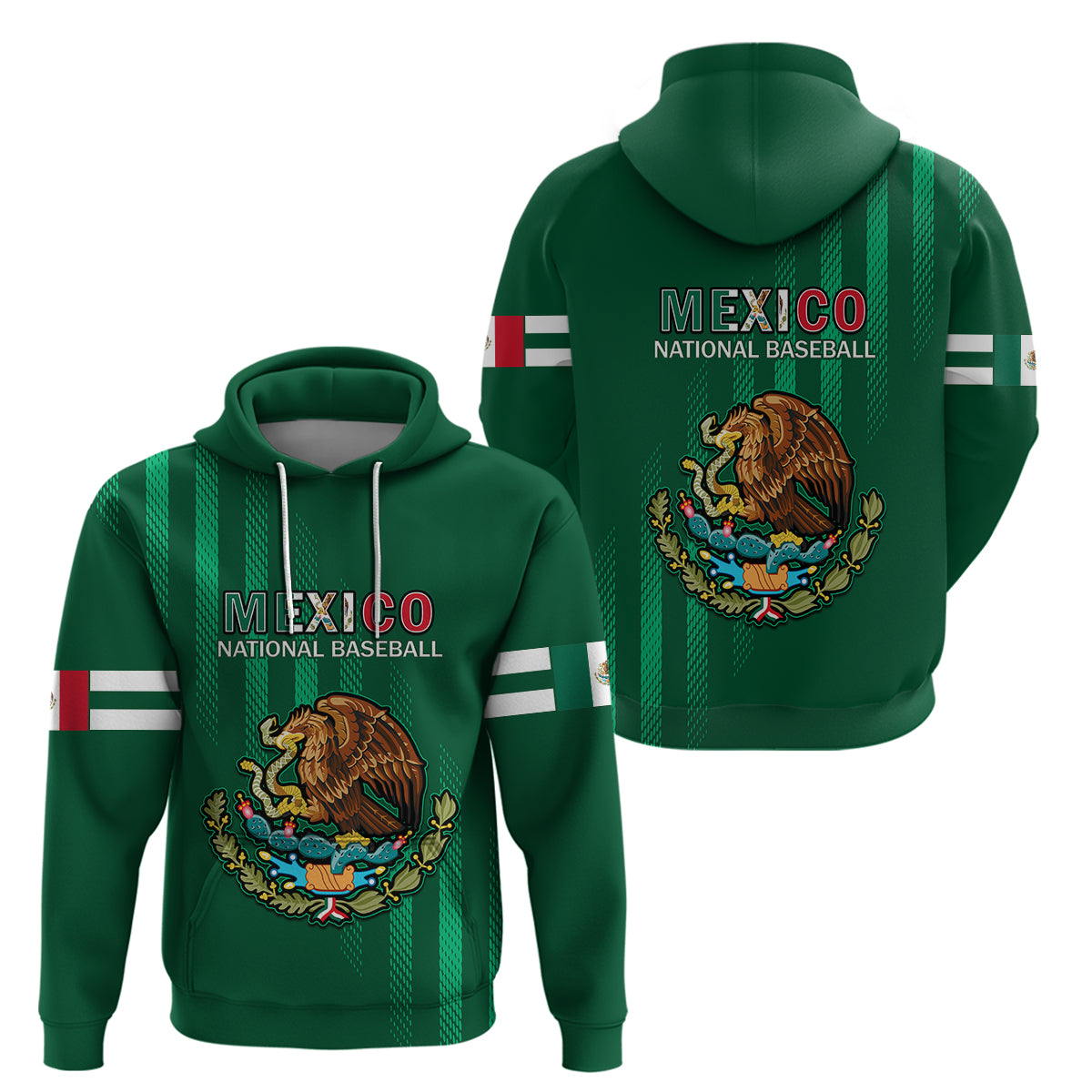 Mexico 2023 Baseball Mix Hoodie Coat Of Arms LT14