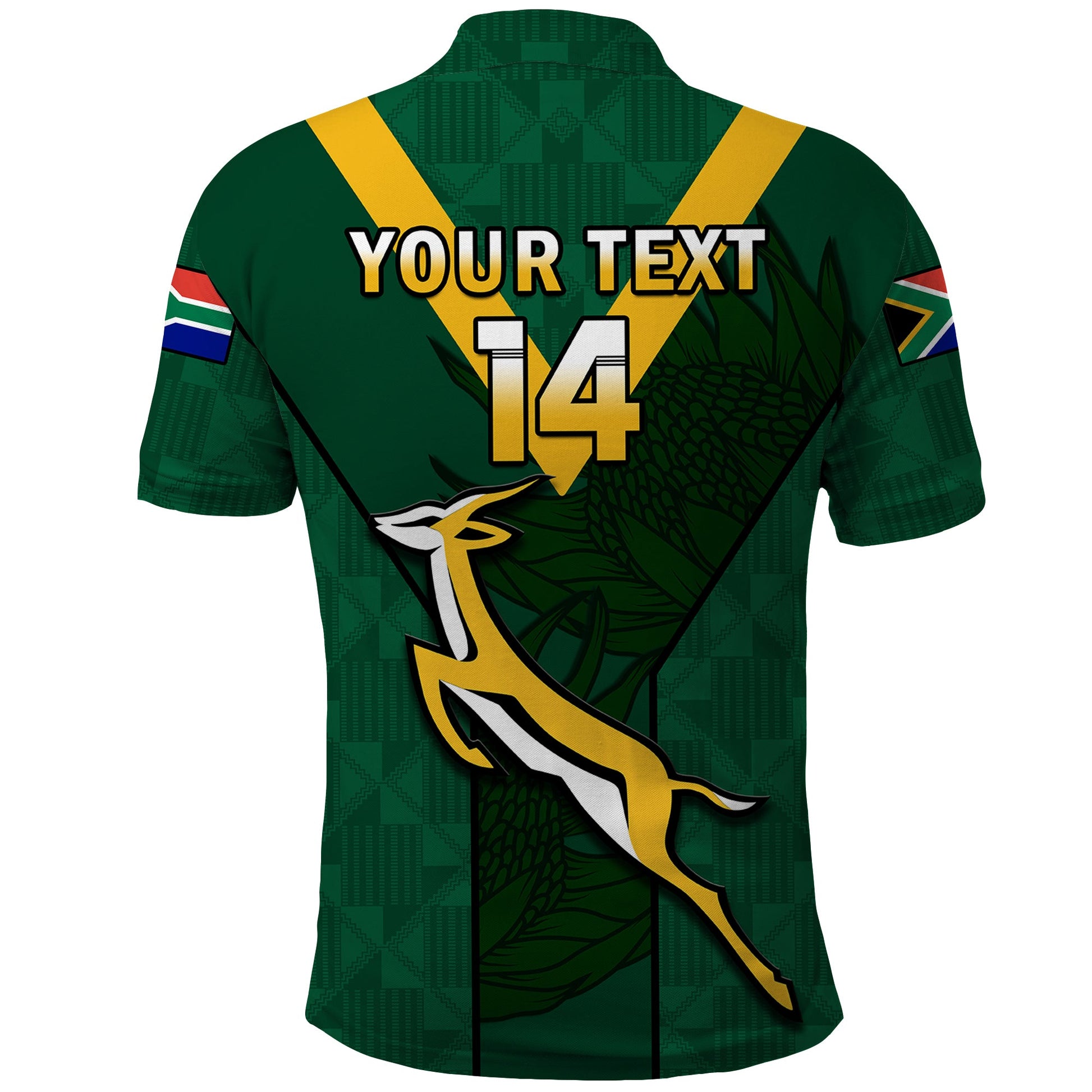 (Custom Text And Number) South Africa Rugby Go Blitzboks Sevens Polo Shirt LT14