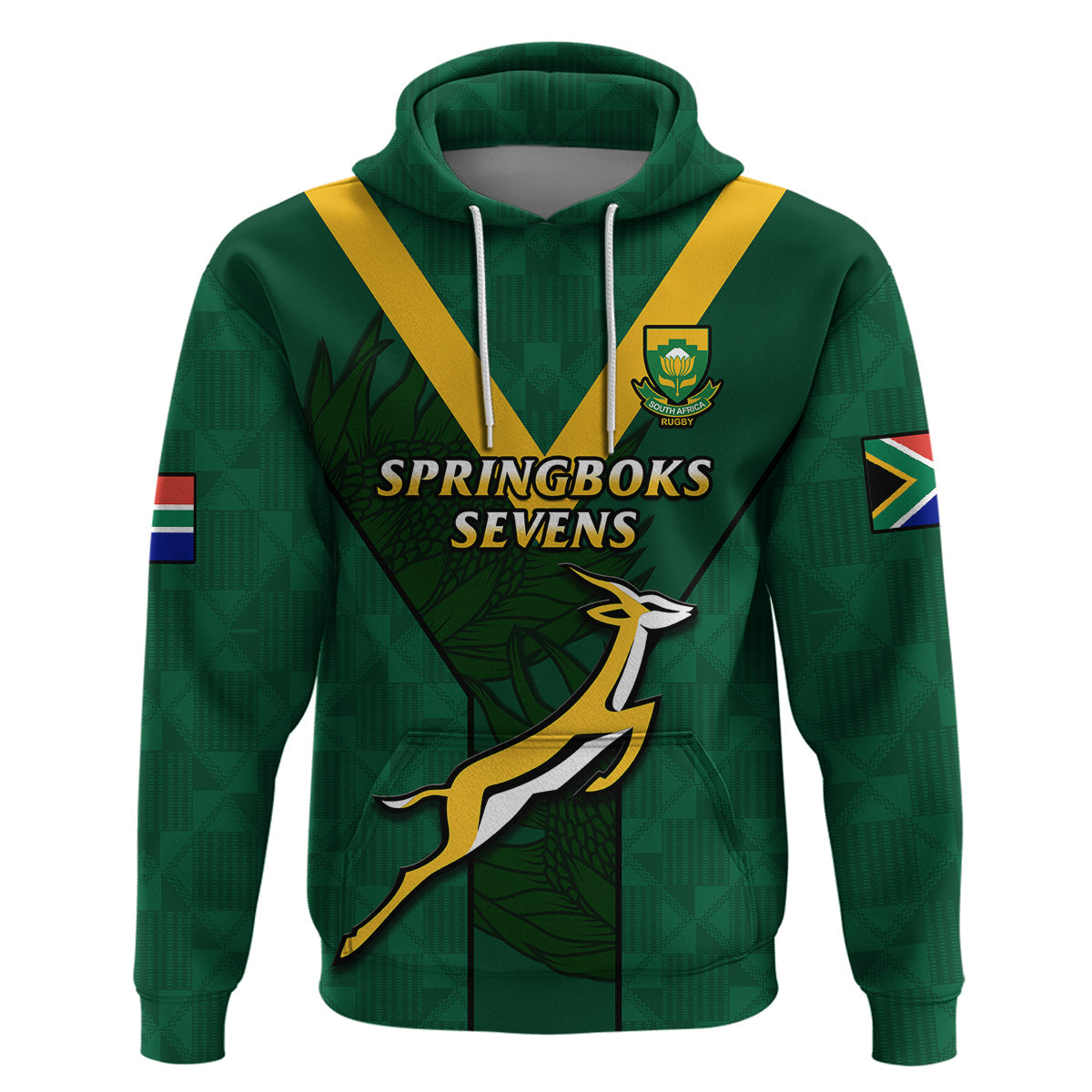 Custom South Africa Rugby Go Blitzboks Sevens Hoodie LT14