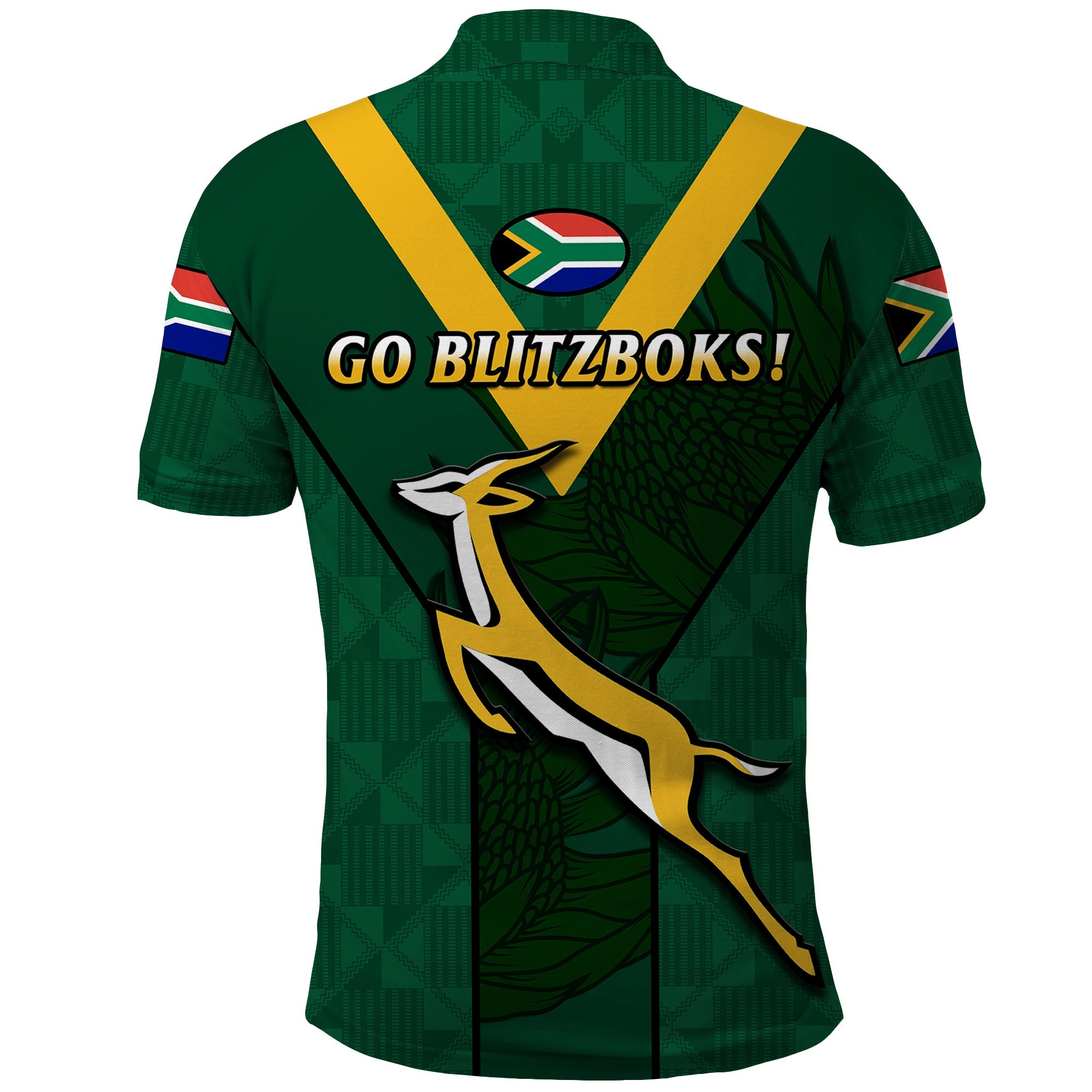 South Africa Rugby Go Blitzboks Sevens Polo Shirt LT14
