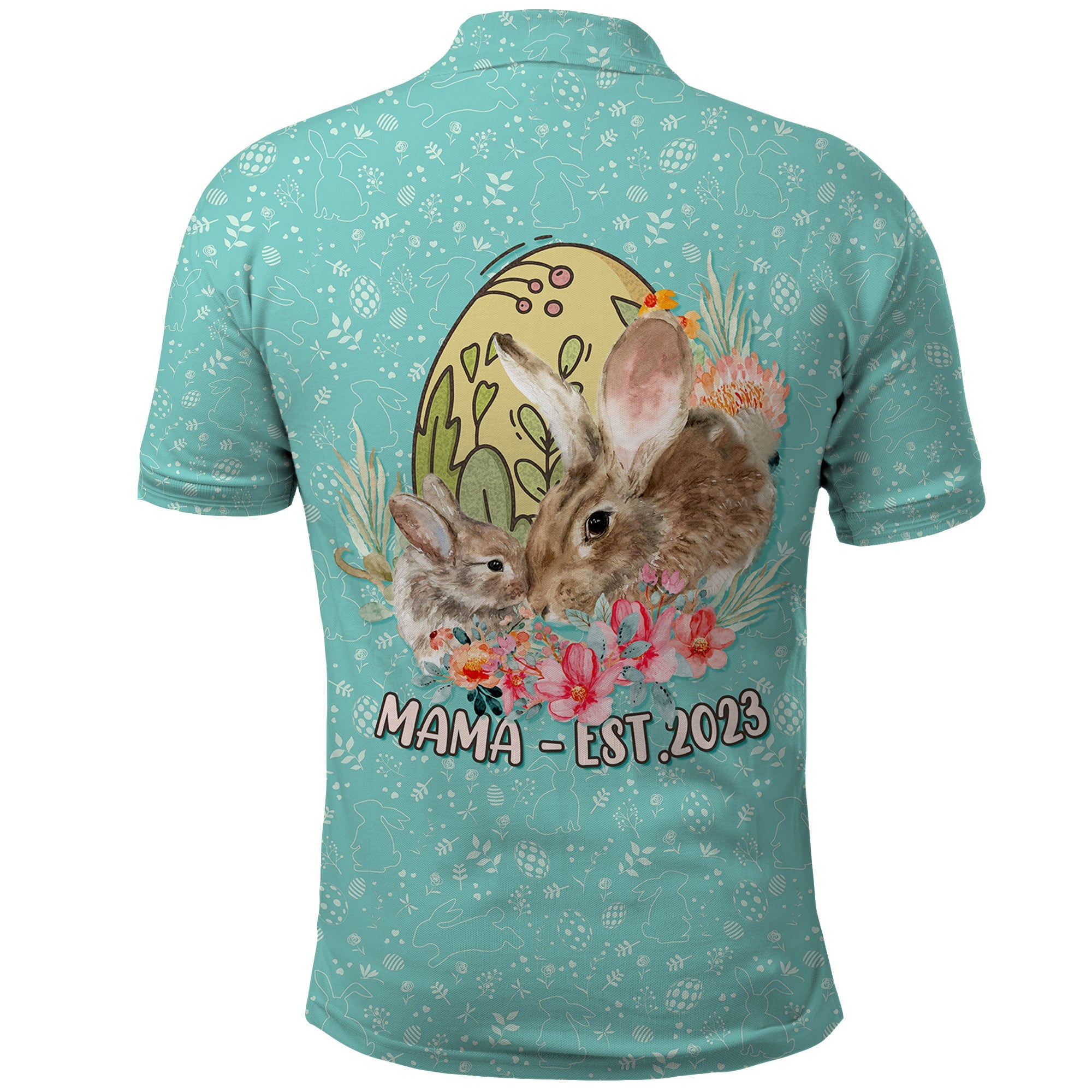 New Mom With Baby Ultrasound Easter Polo Shirt TS07