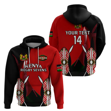 Custom Kenya Rugby Sevens Sporty Version Hoodie LT14