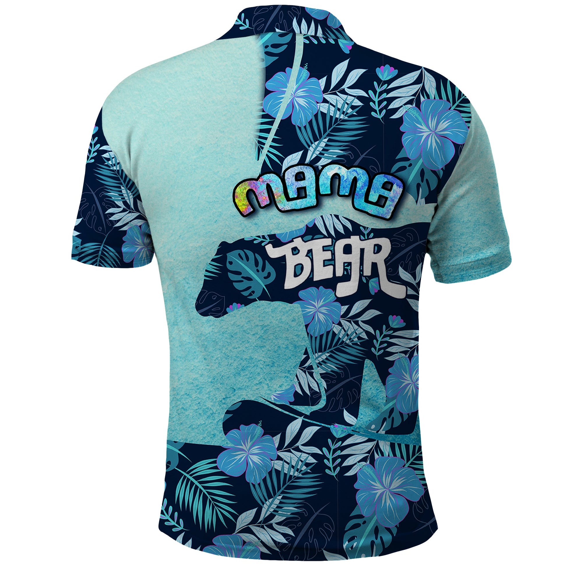 Mothers Day Floral Mama Bear Polo Shirt TS07