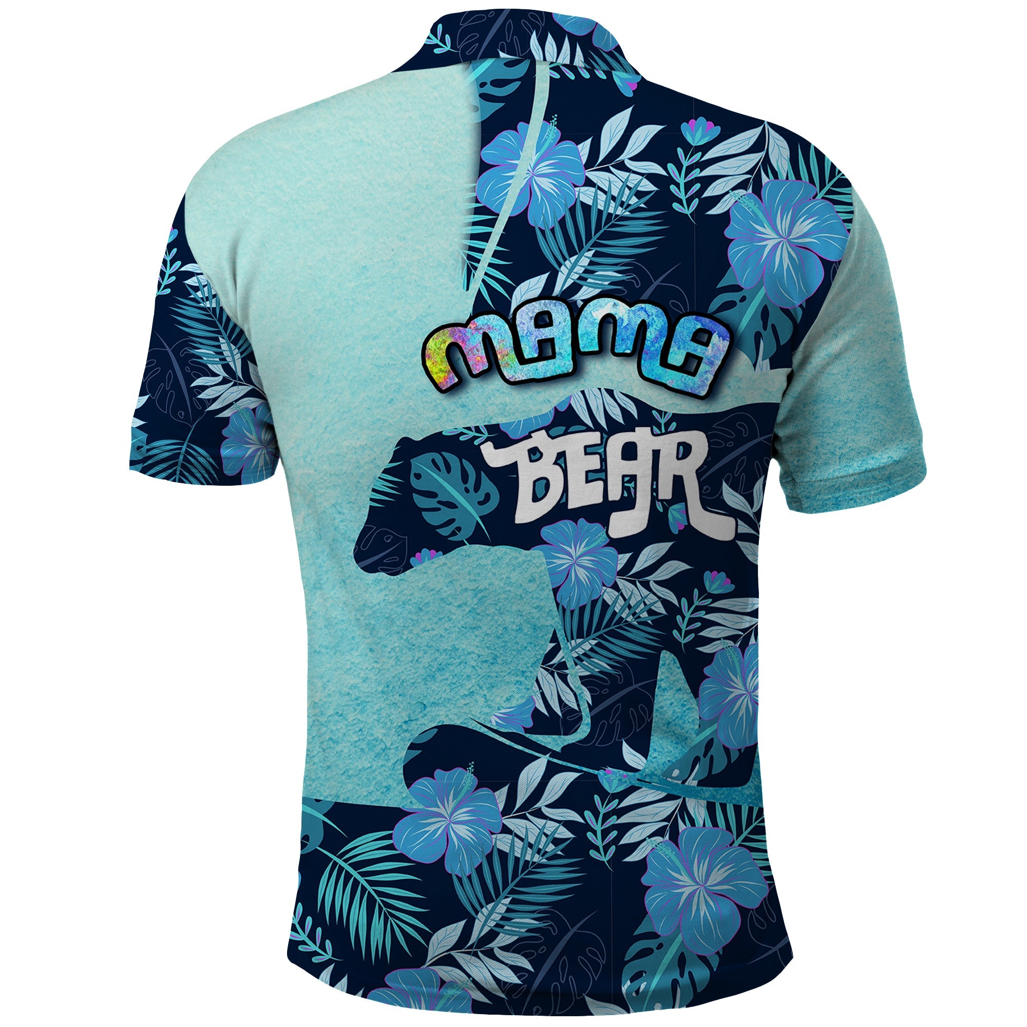Mothers Day Floral Mama Bear Polo Shirt TS07