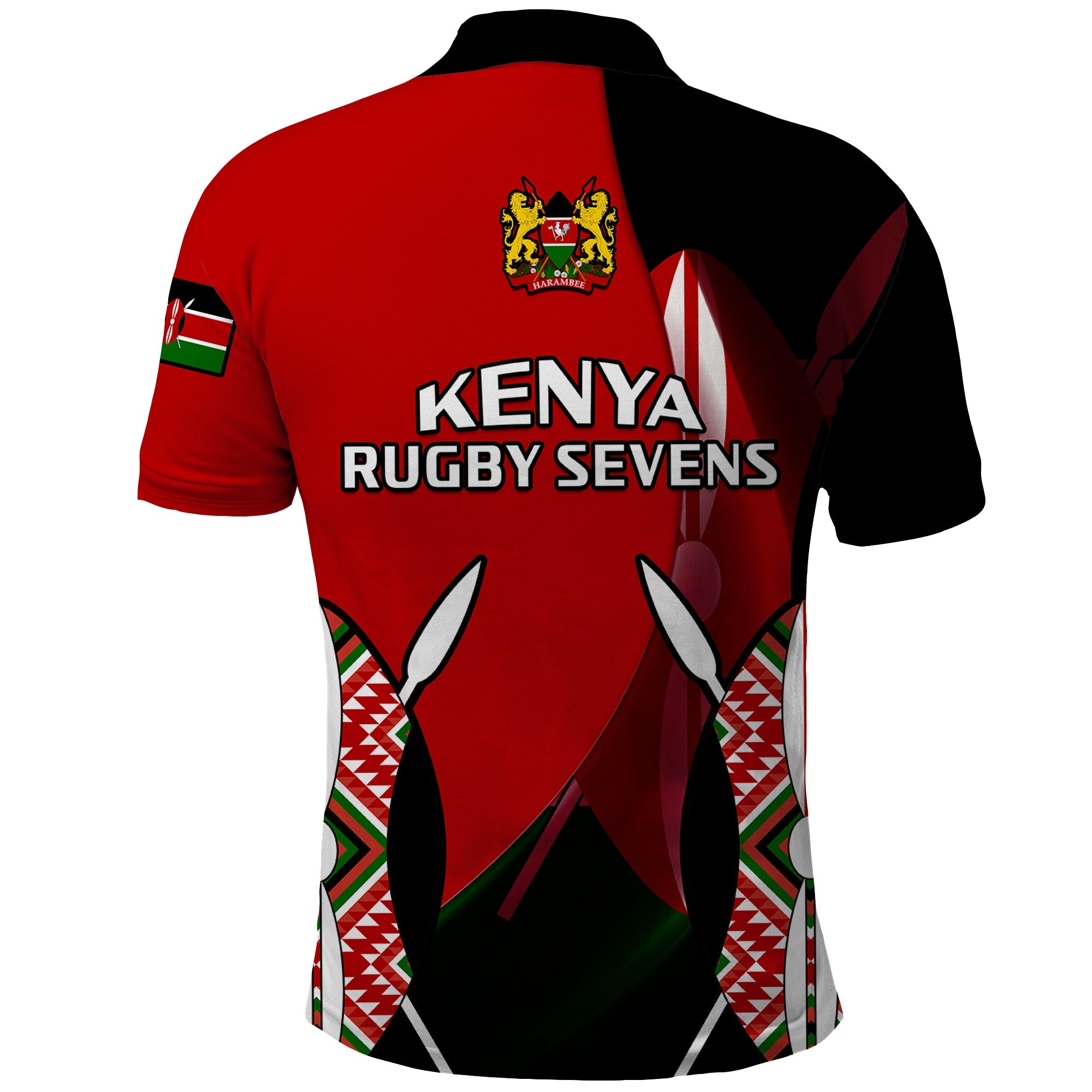 Kenya Rugby Sevens Sporty Version Polo Shirt LT14