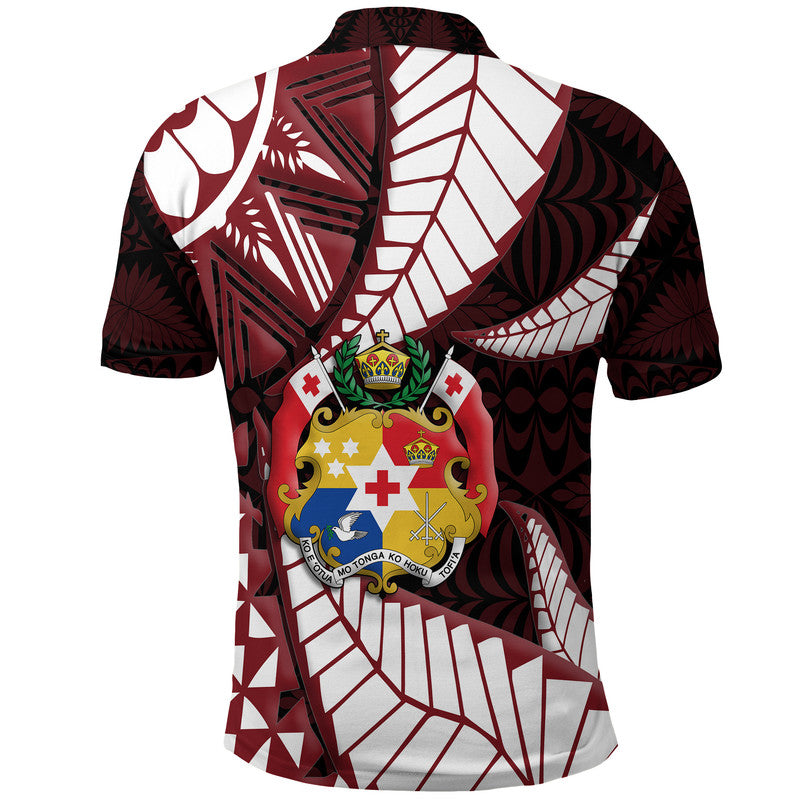 Tonga Polo Shirt Emancipation Day Kupesi Pattern No.2 Black LT9