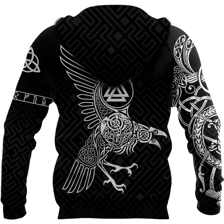 Viking Clothing The Raven Of Odin Tattoo Special Hoodie RLT12