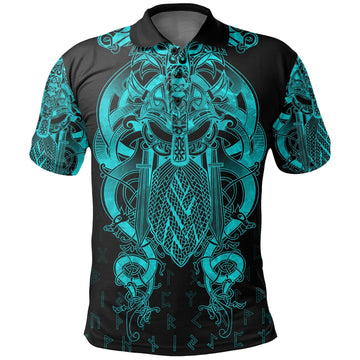 Viking Fenrir and Tyr Tattoo Polo Shirt Blue Version RLT12
